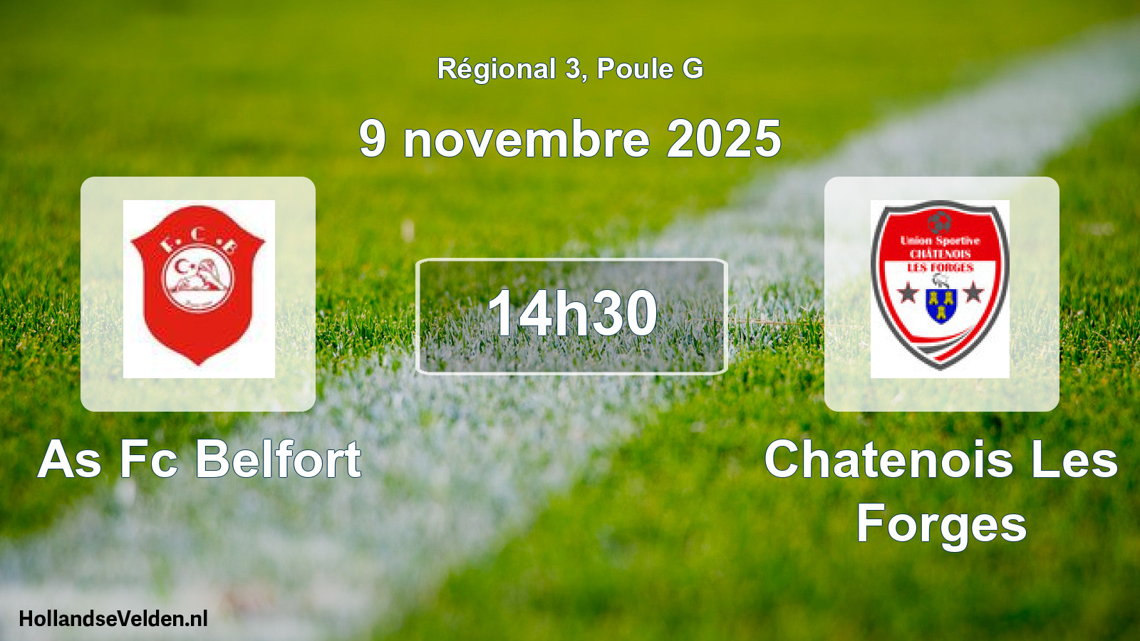 Geplande wedstrijd: As Fc Belfort - Chatenois Les Forges (9 novembre 2025)