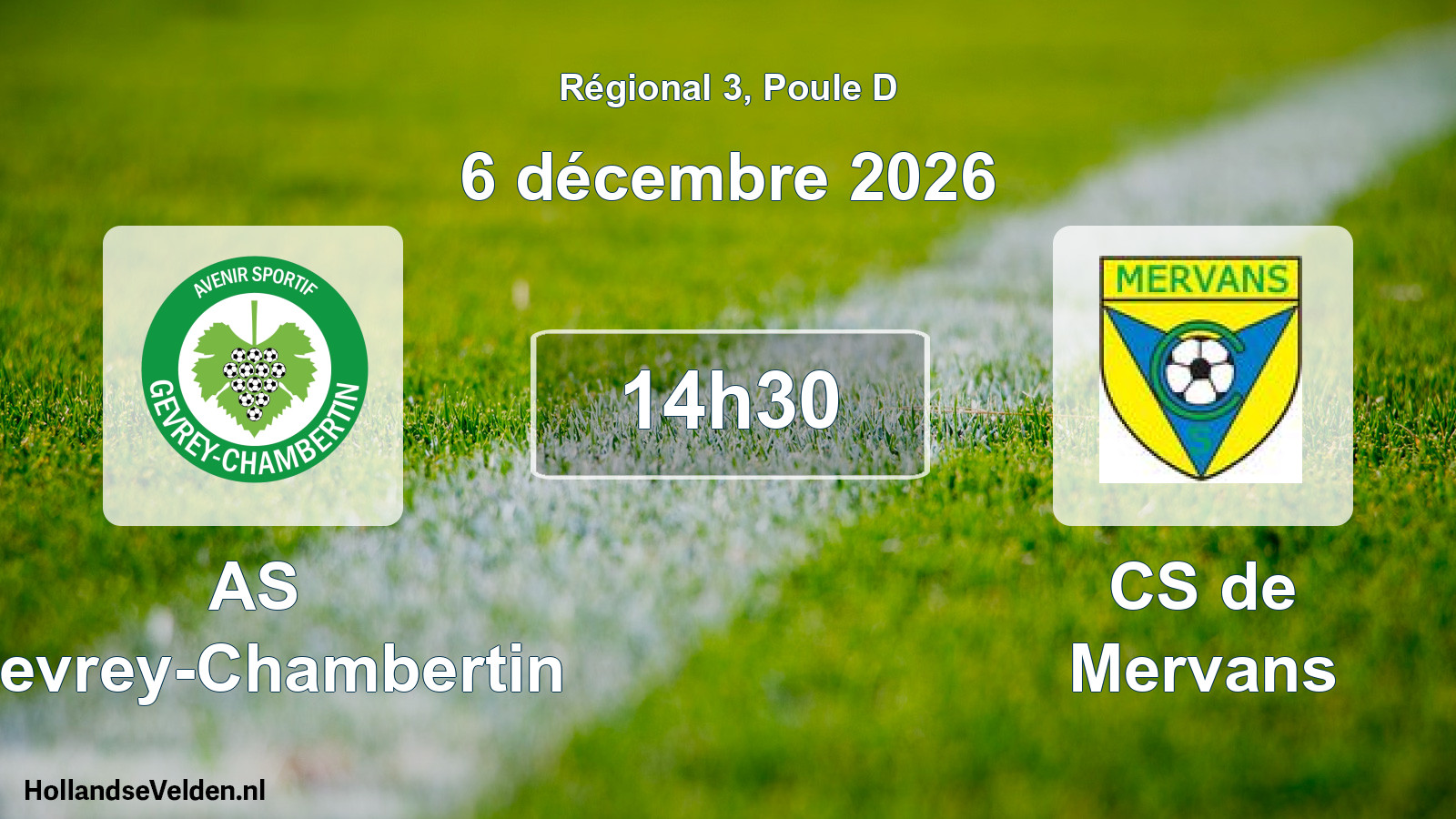 Scheduled Match: AS Gevrey-Chambertin - CS de Mervans (6 December 2026)