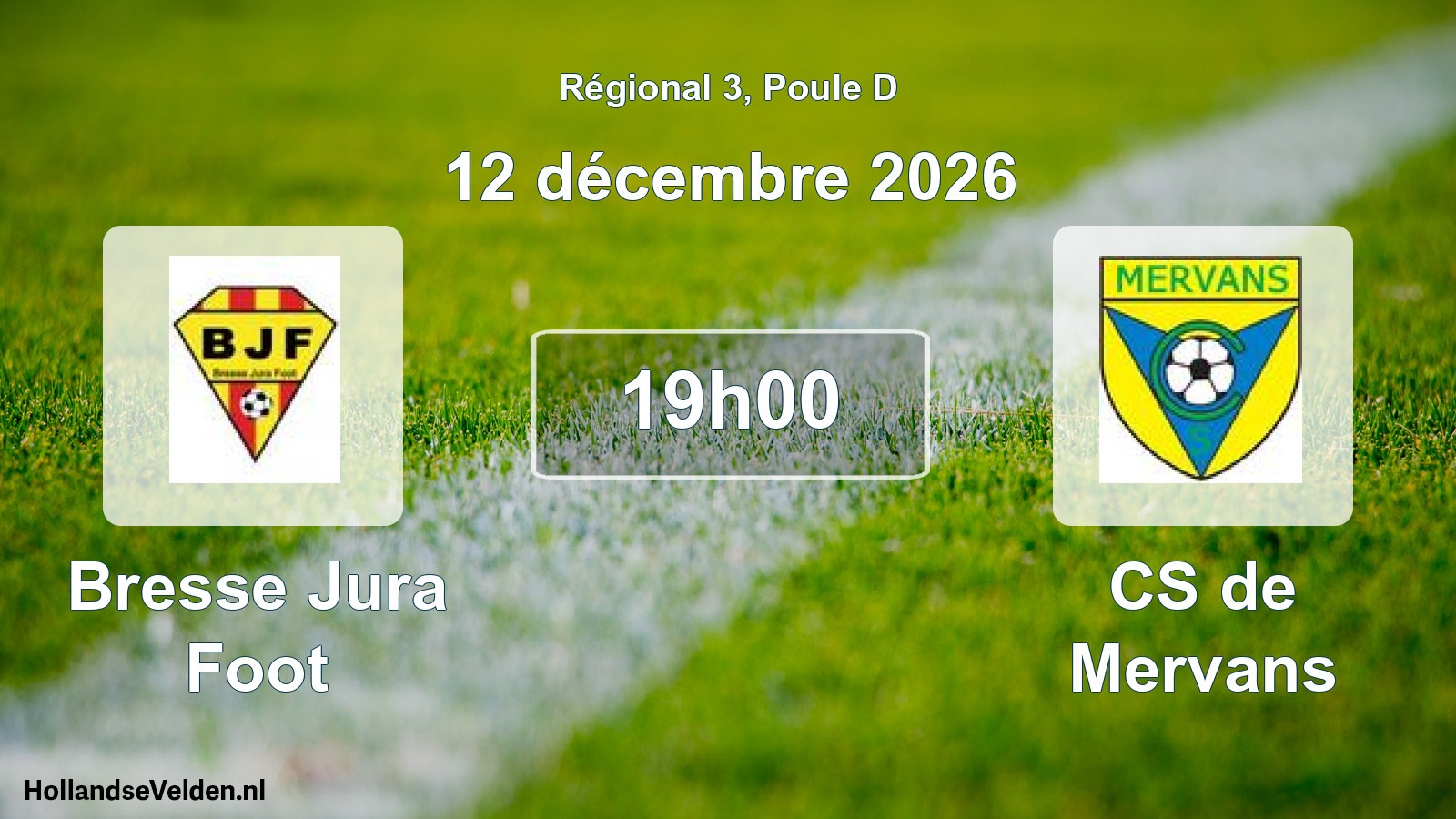 Scheduled Match: Bresse Jura Foot - CS de Mervans (12 December 2026)