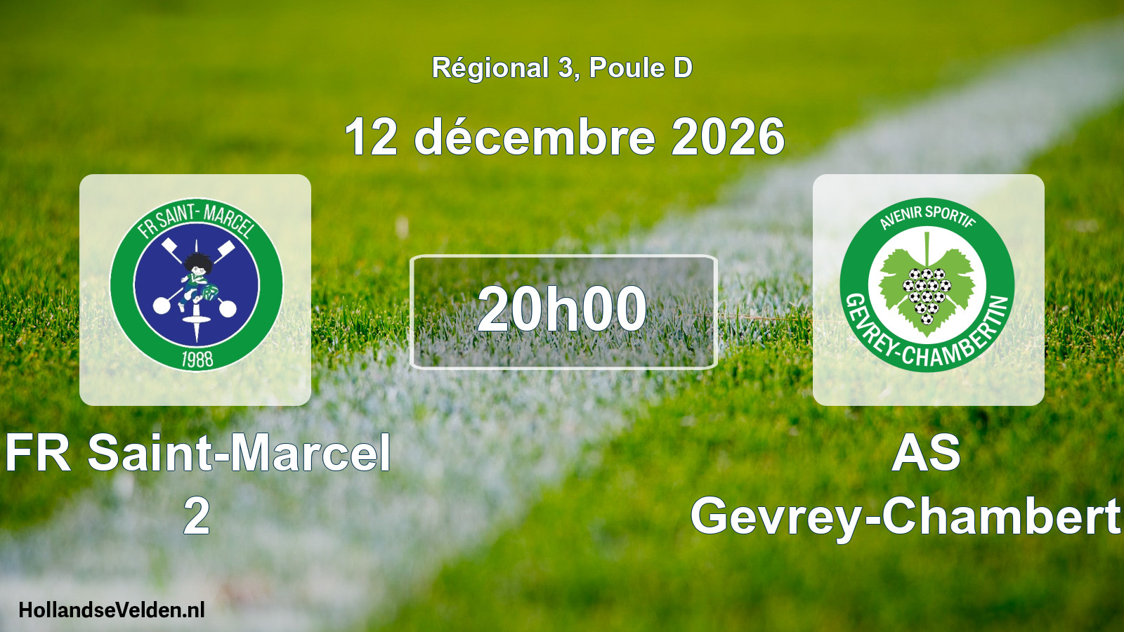 Scheduled Match: FR Saint-Marcel 2 - AS Gevrey-Chambertin (12 December 2026)