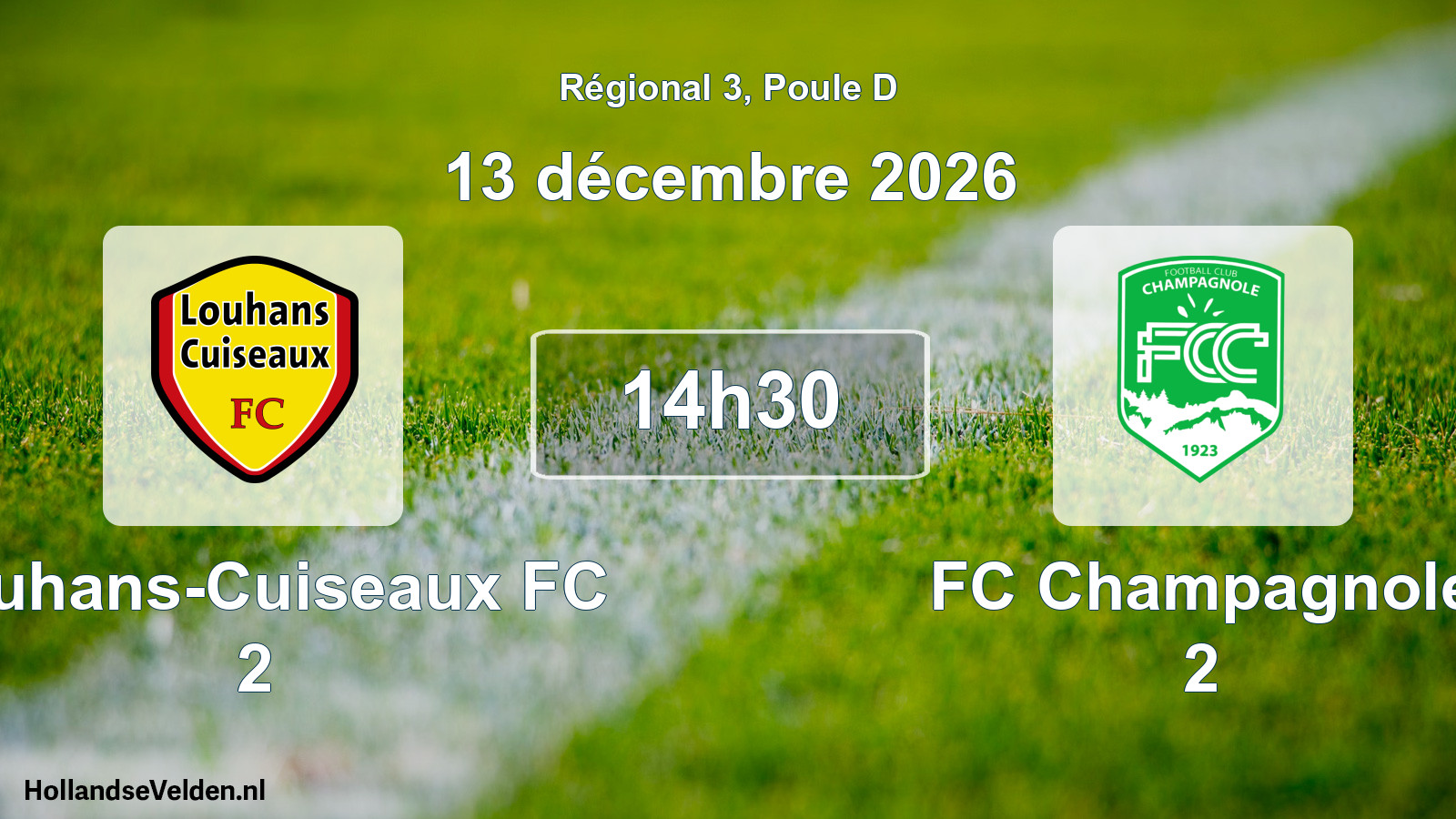 Scheduled Match: Louhans-Cuiseaux FC 2 - FC Champagnole 2 (13 December 2026)