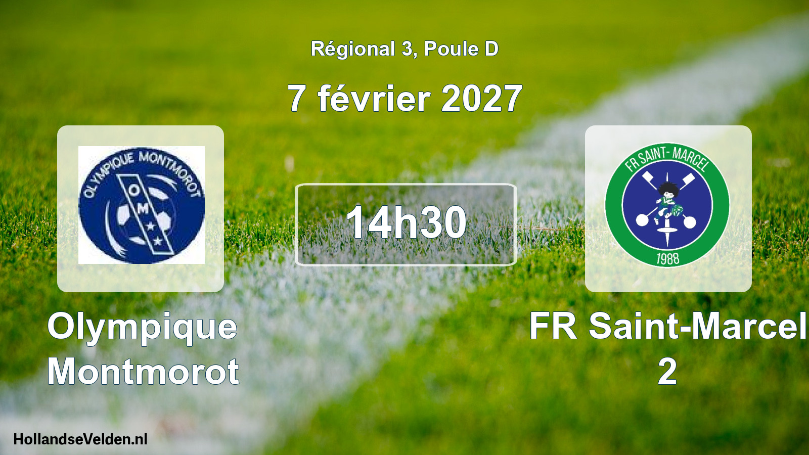 Match programmé: Olympique Montmorot - FR Saint-Marcel 2 (7 février 2027)