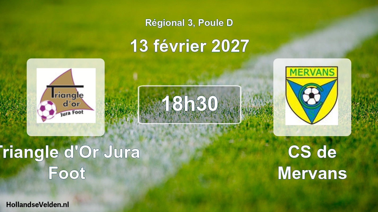 Scheduled Match: Triangle d'Or Jura Foot - CS de Mervans (13 February 2027)