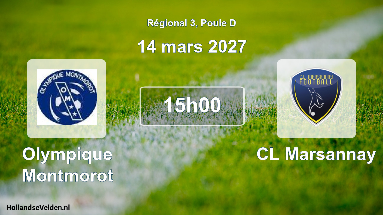 Match programmé: Olympique Montmorot - CL Marsannay (14 mars 2027)