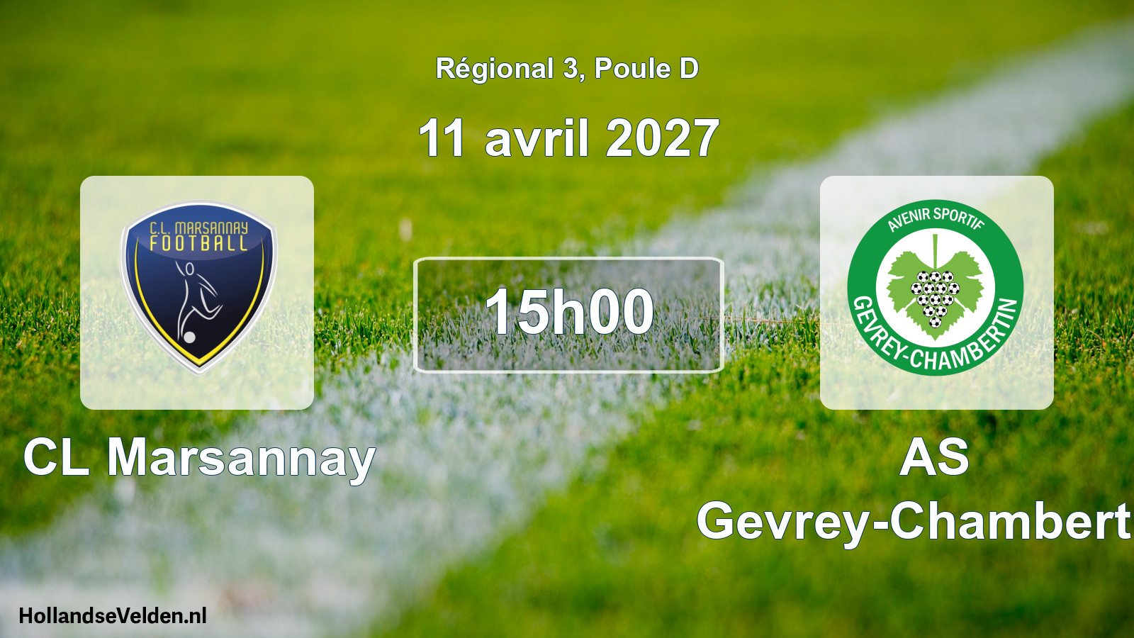 Scheduled Match: CL Marsannay - AS Gevrey-Chambertin (11 April 2027)