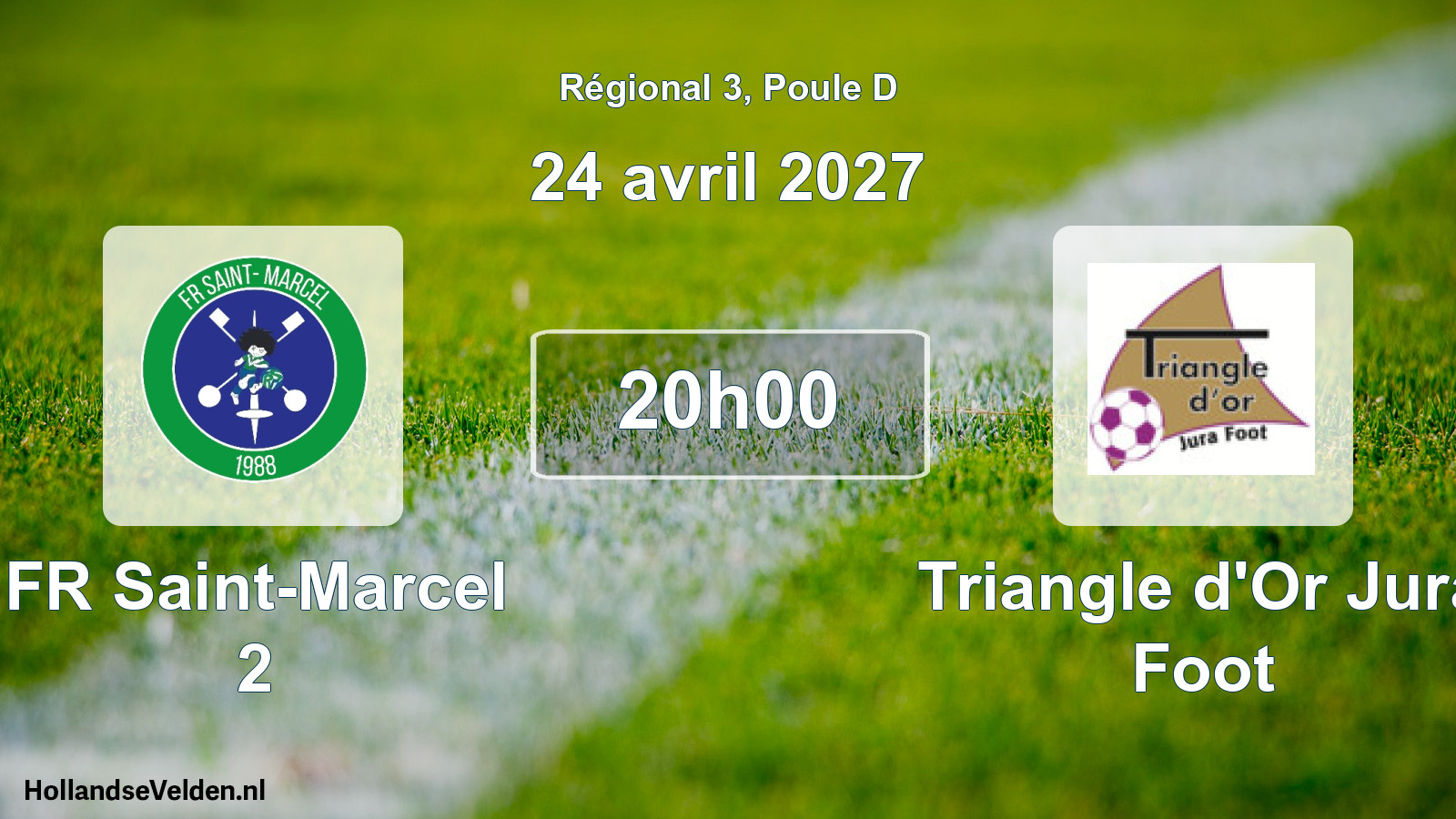 Match programmé: FR Saint-Marcel 2 - Triangle d'Or Jura Foot (24 avril 2027)