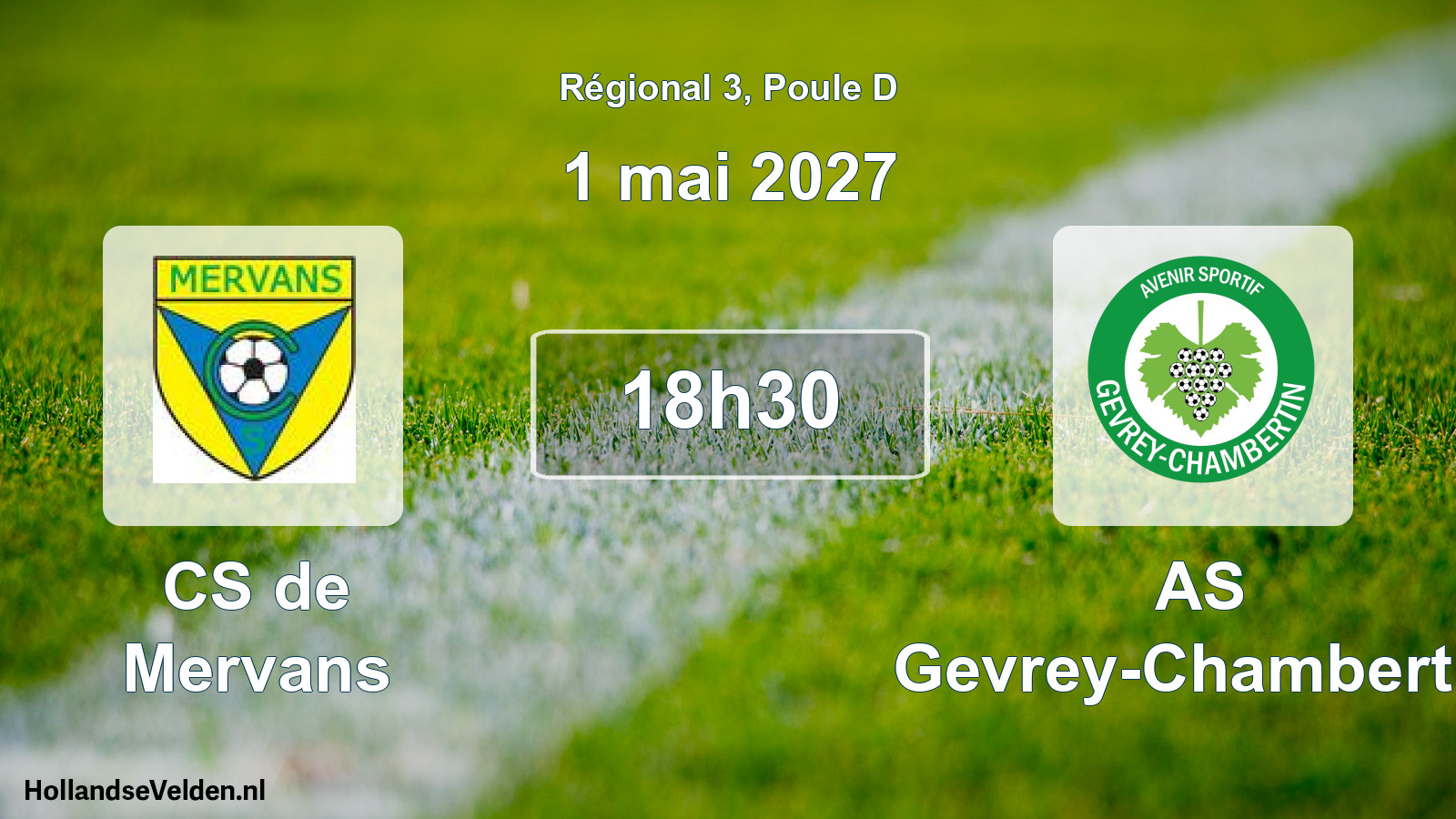 Match programmé: CS de Mervans - AS Gevrey-Chambertin (1 mai 2027)