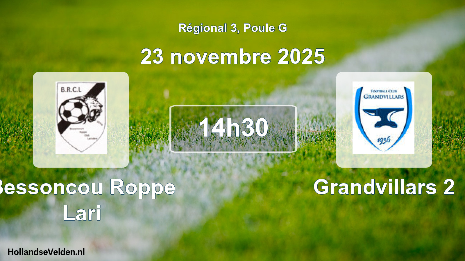 Geplande wedstrijd: Bessoncou Roppe Lari - Grandvillars 2 (23 novembre 2025)