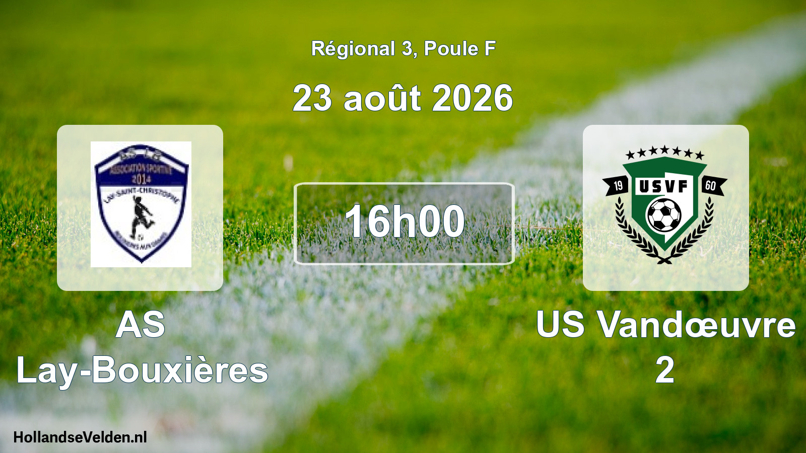 Scheduled Match: AS Lay-Bouxières - US Vandœuvre 2 (23 August 2026)