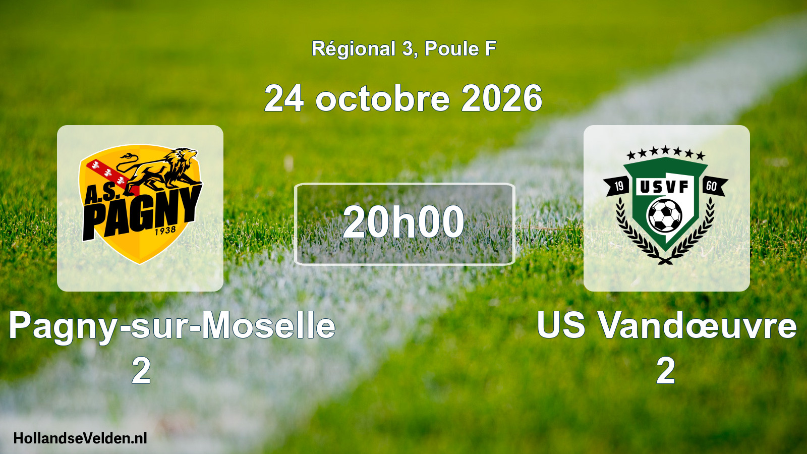 Scheduled Match: AS Pagny-sur-Moselle 2 - US Vandœuvre 2 (24 October 2026)