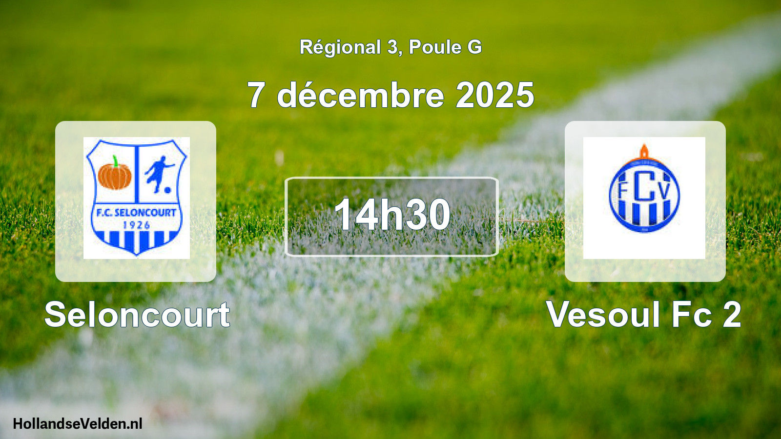Geplande wedstrijd: Seloncourt - Vesoul Fc 2 (7 décembre 2025)