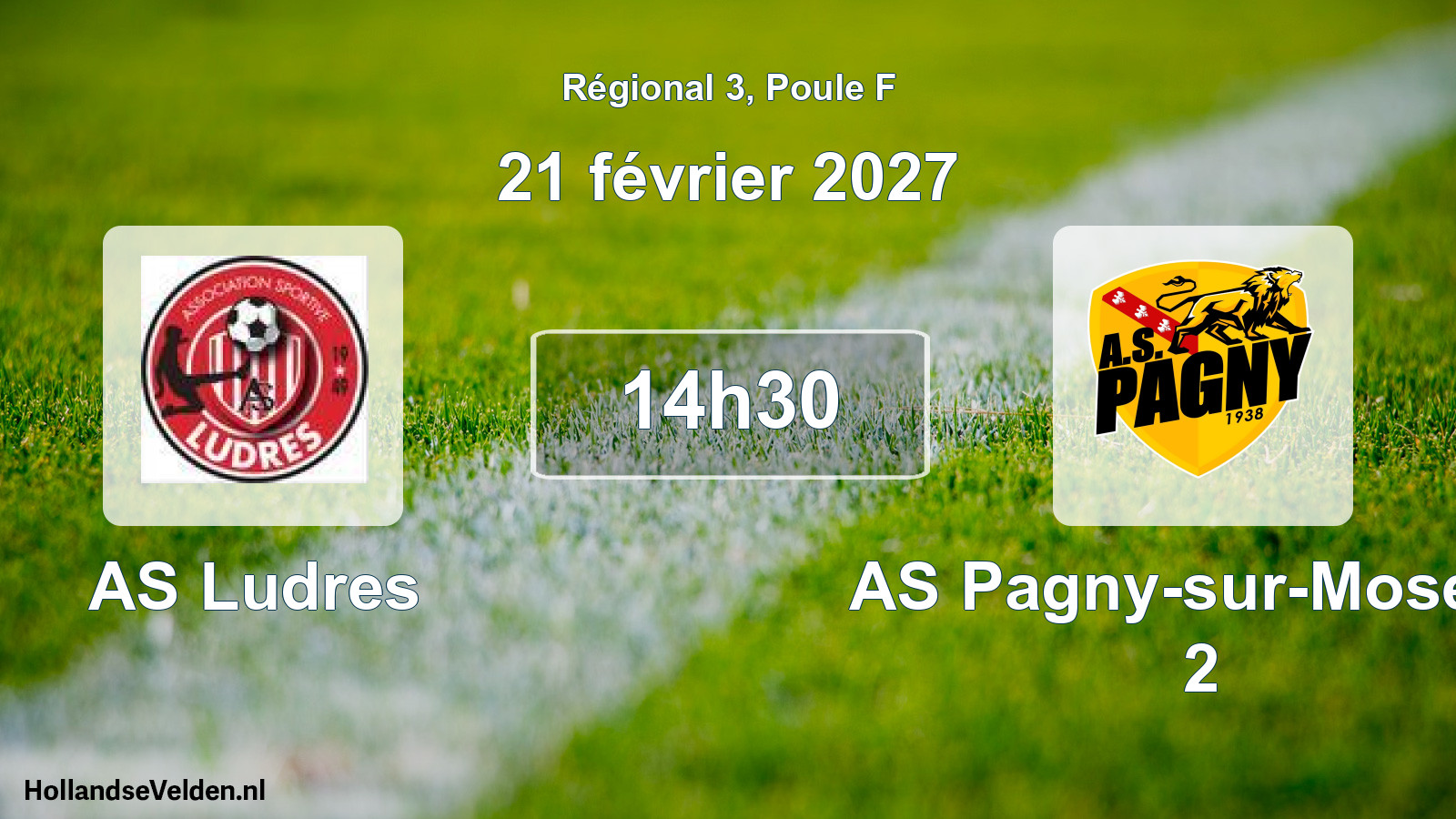 Match programmé: AS Ludres - AS Pagny-sur-Moselle 2 (21 février 2027)