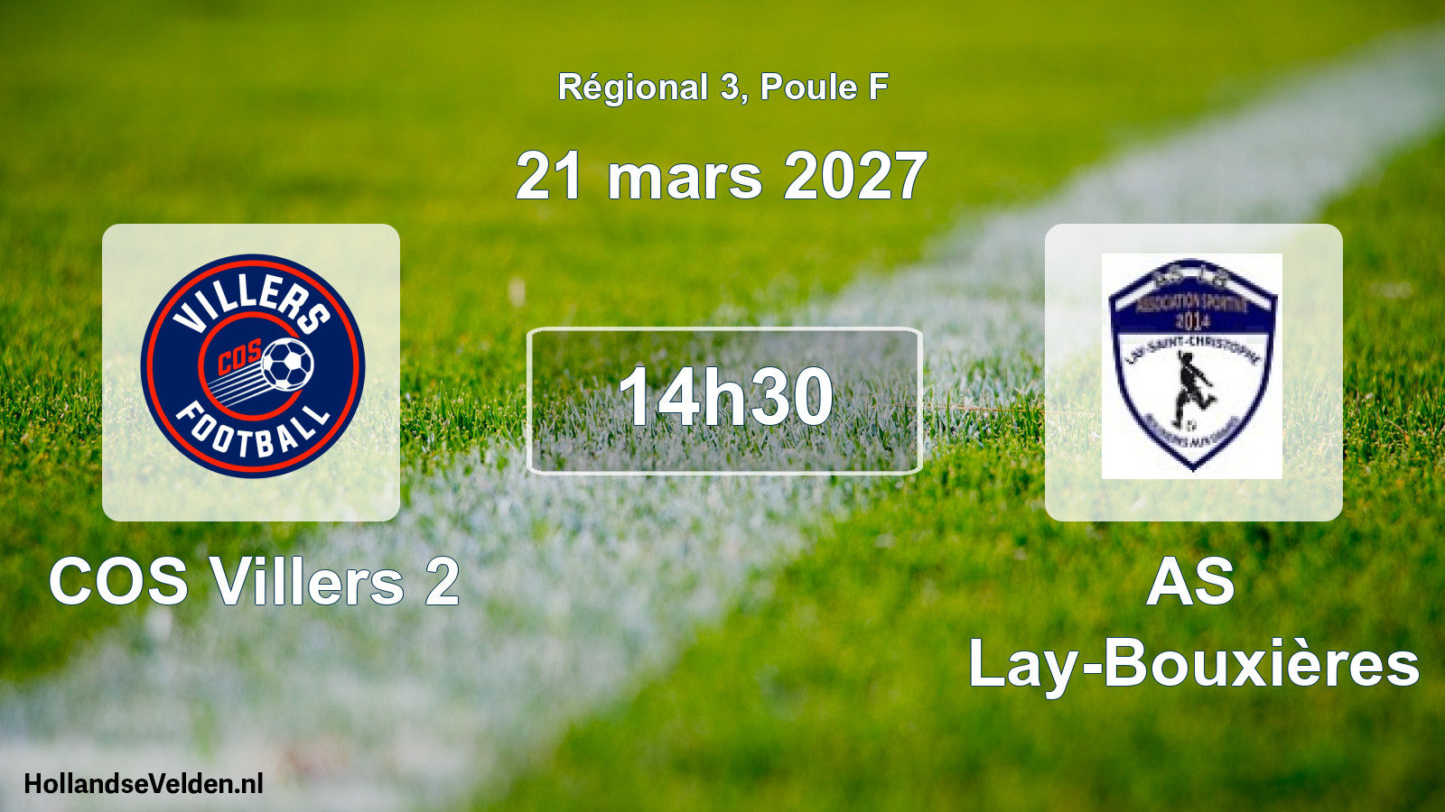 Scheduled Match: COS Villers 2 - AS Lay-Bouxières (21 March 2027)