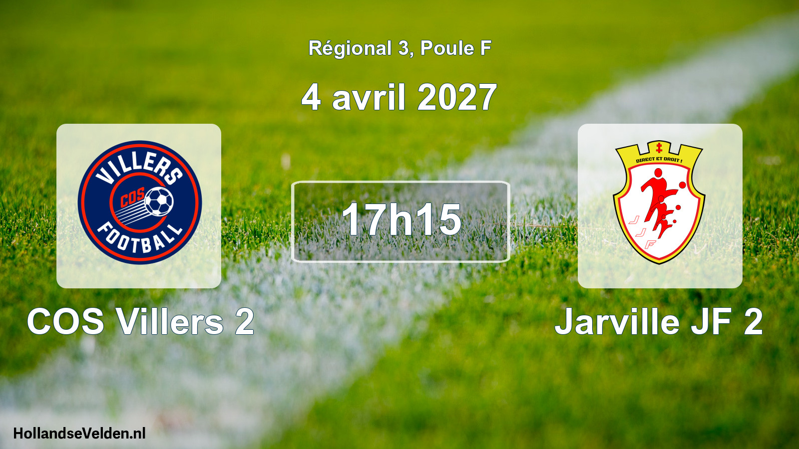 Match programmé: COS Villers 2 - Jarville JF 2 (4 avril 2027)