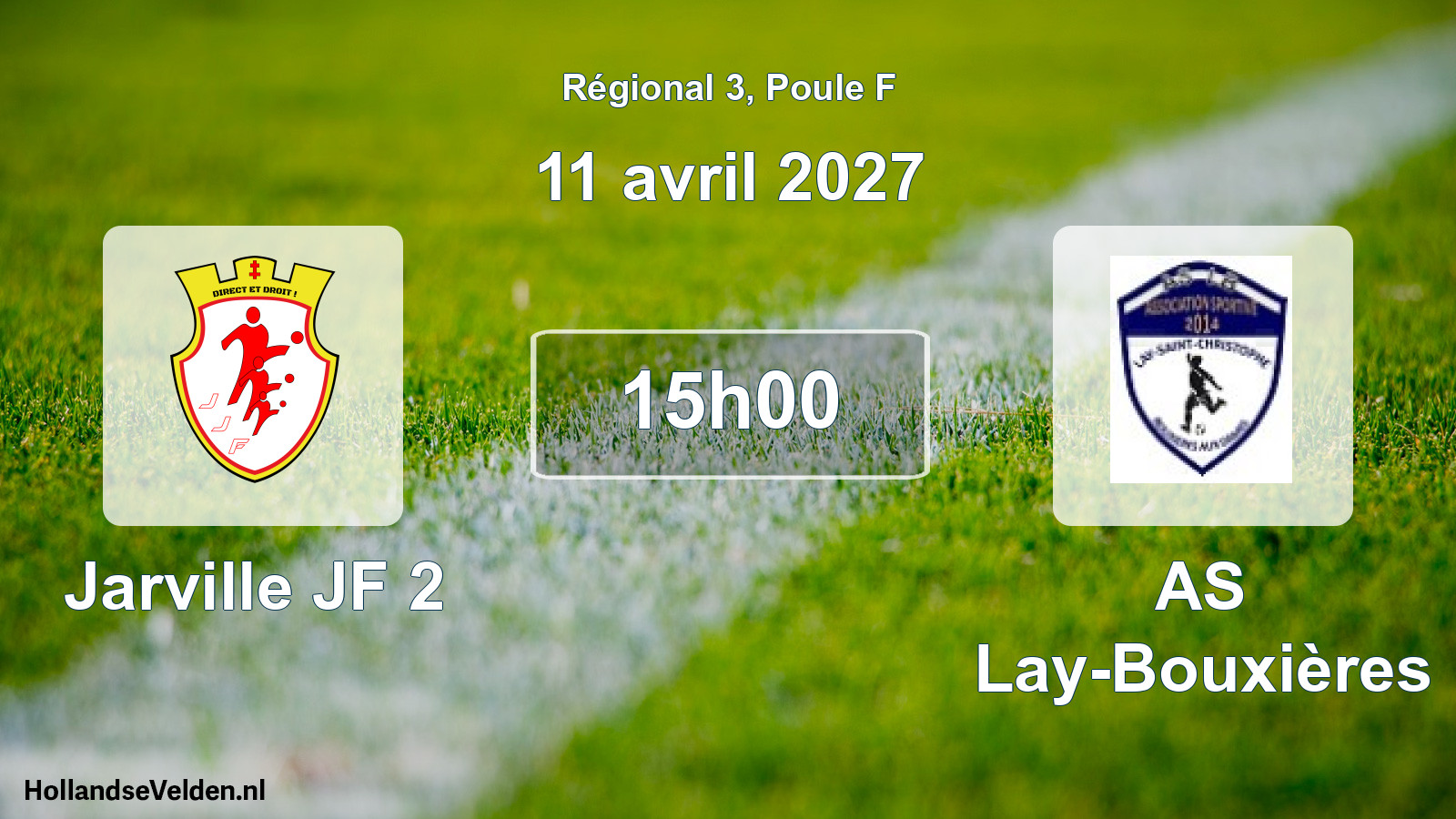 Scheduled Match: Jarville JF 2 - AS Lay-Bouxières (11 April 2027)