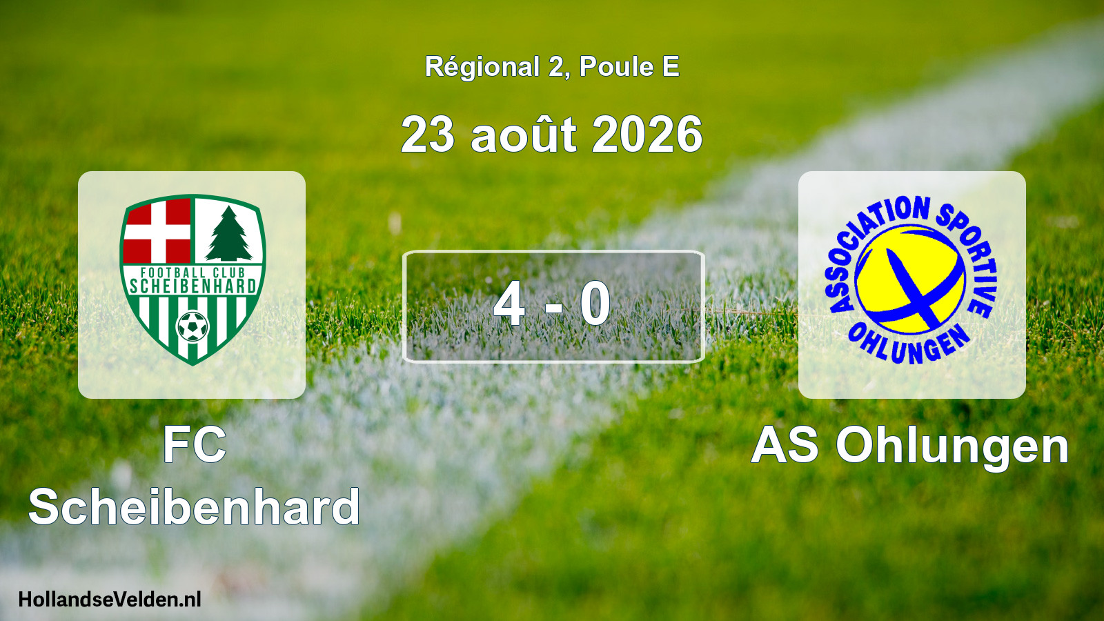 Scheduled Match: FC Scheibenhard - AS Ohlungen (23 August 2026)
