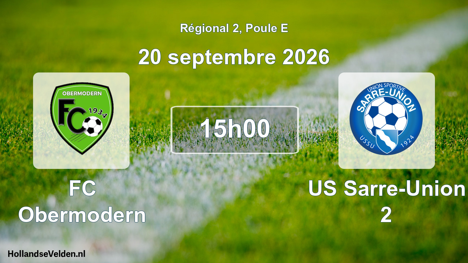 Scheduled Match: FC Obermodern - US Sarre-Union 2 (20 September 2026)