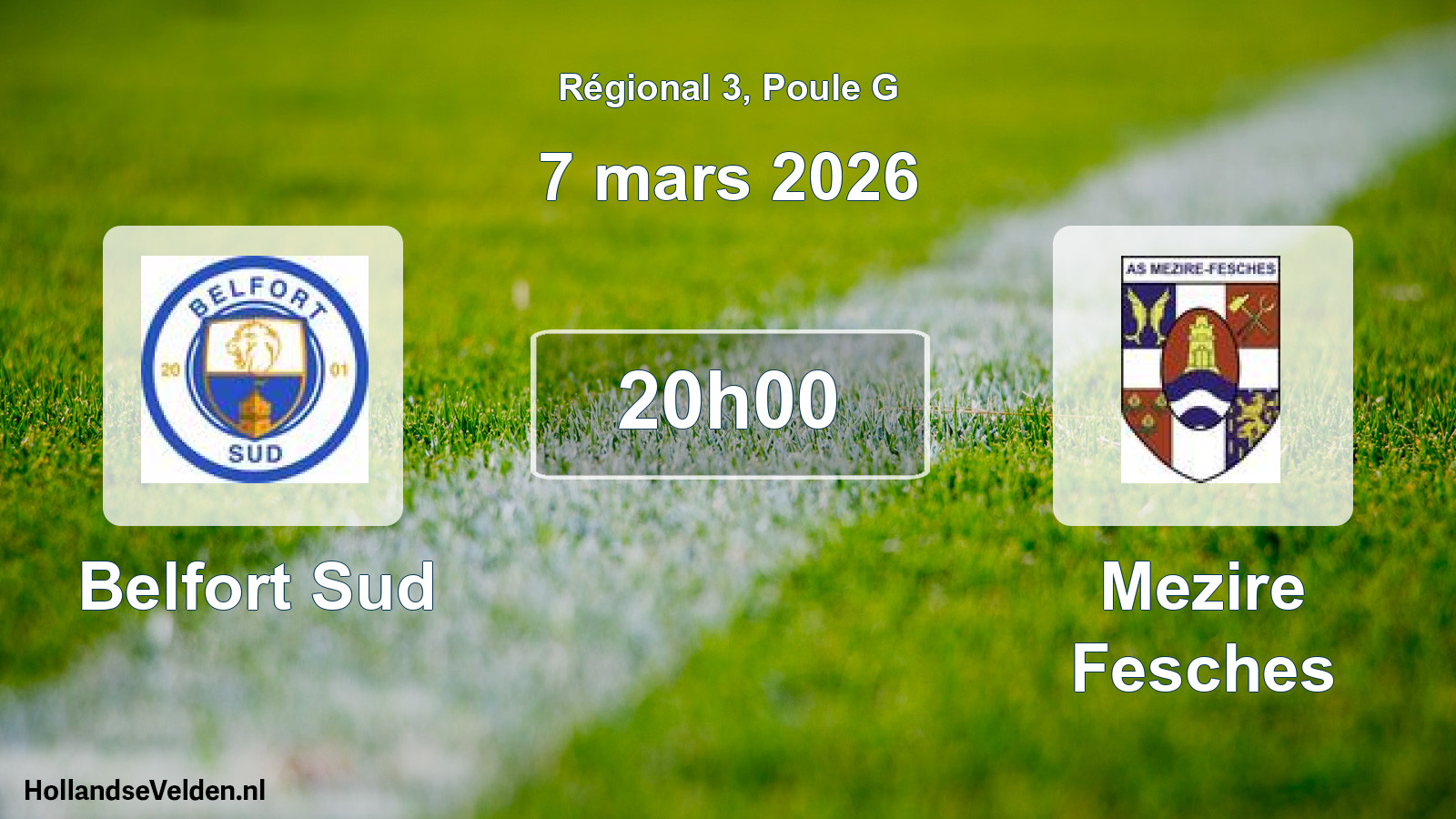 Geplande wedstrijd: Belfort Sud - Mezire Fesches (7 maart 2026)