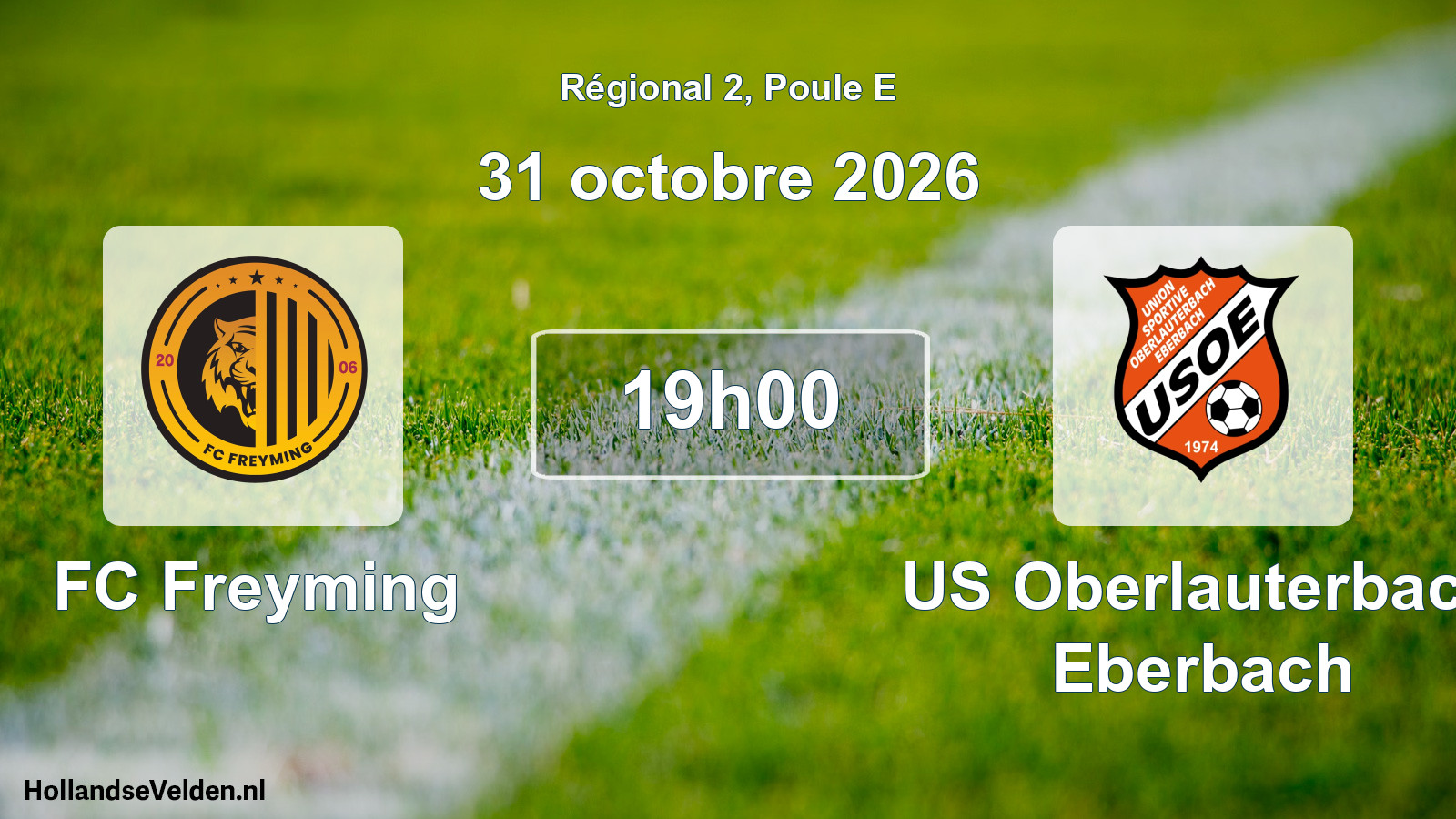 Match programmé: FC Freyming - US Oberlauterbach Eberbach (31 octobre 2026)