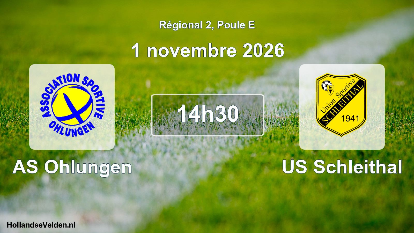 Scheduled Match: AS Ohlungen - US Schleithal (1 November 2026)
