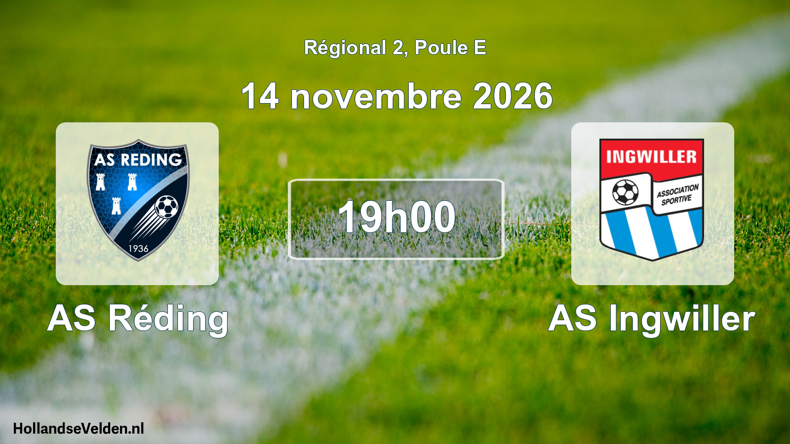 Scheduled Match: AS Réding - AS Ingwiller (14 November 2026)