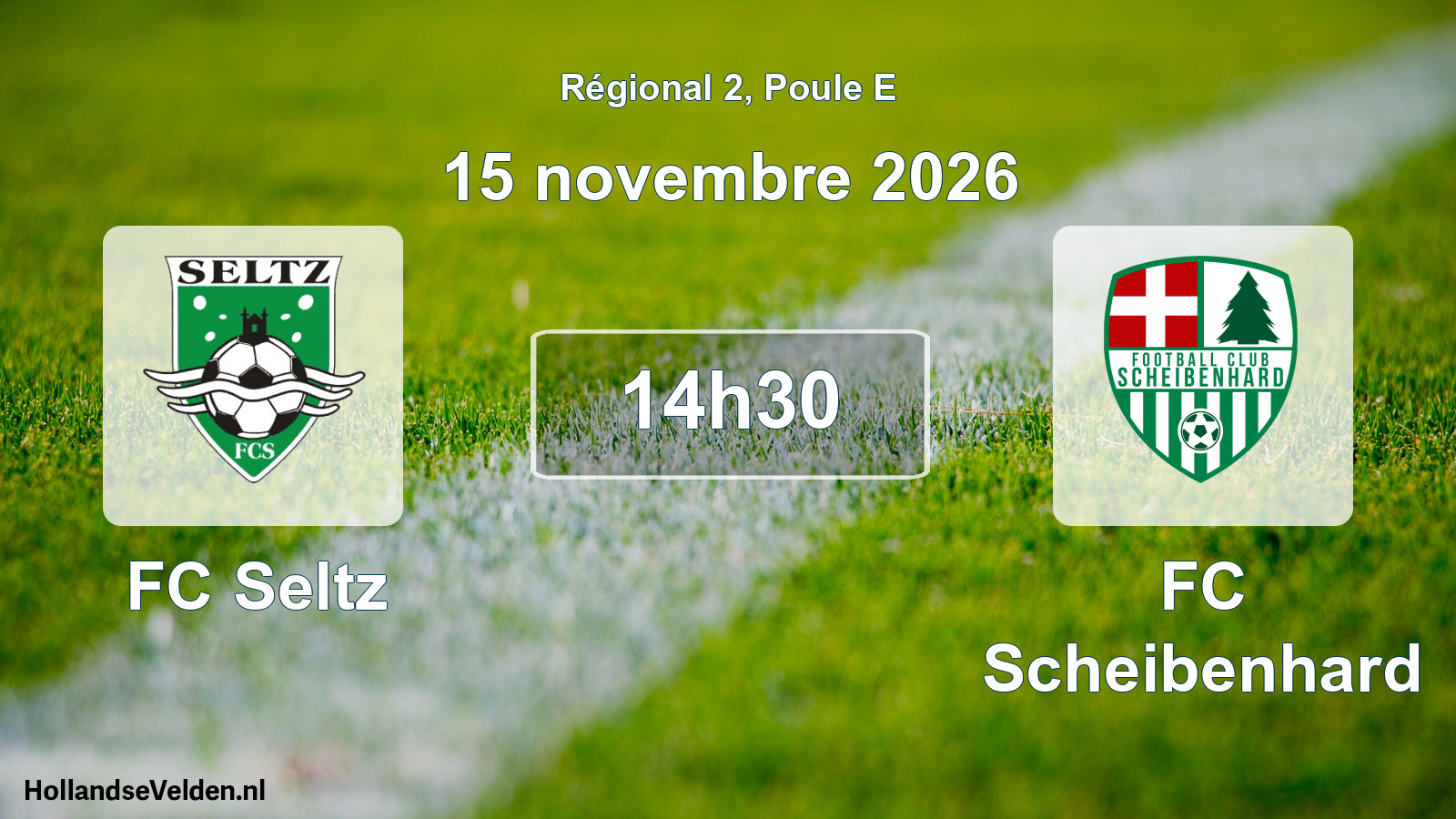 Match programmé: FC Seltz - FC Scheibenhard (15 novembre 2026)