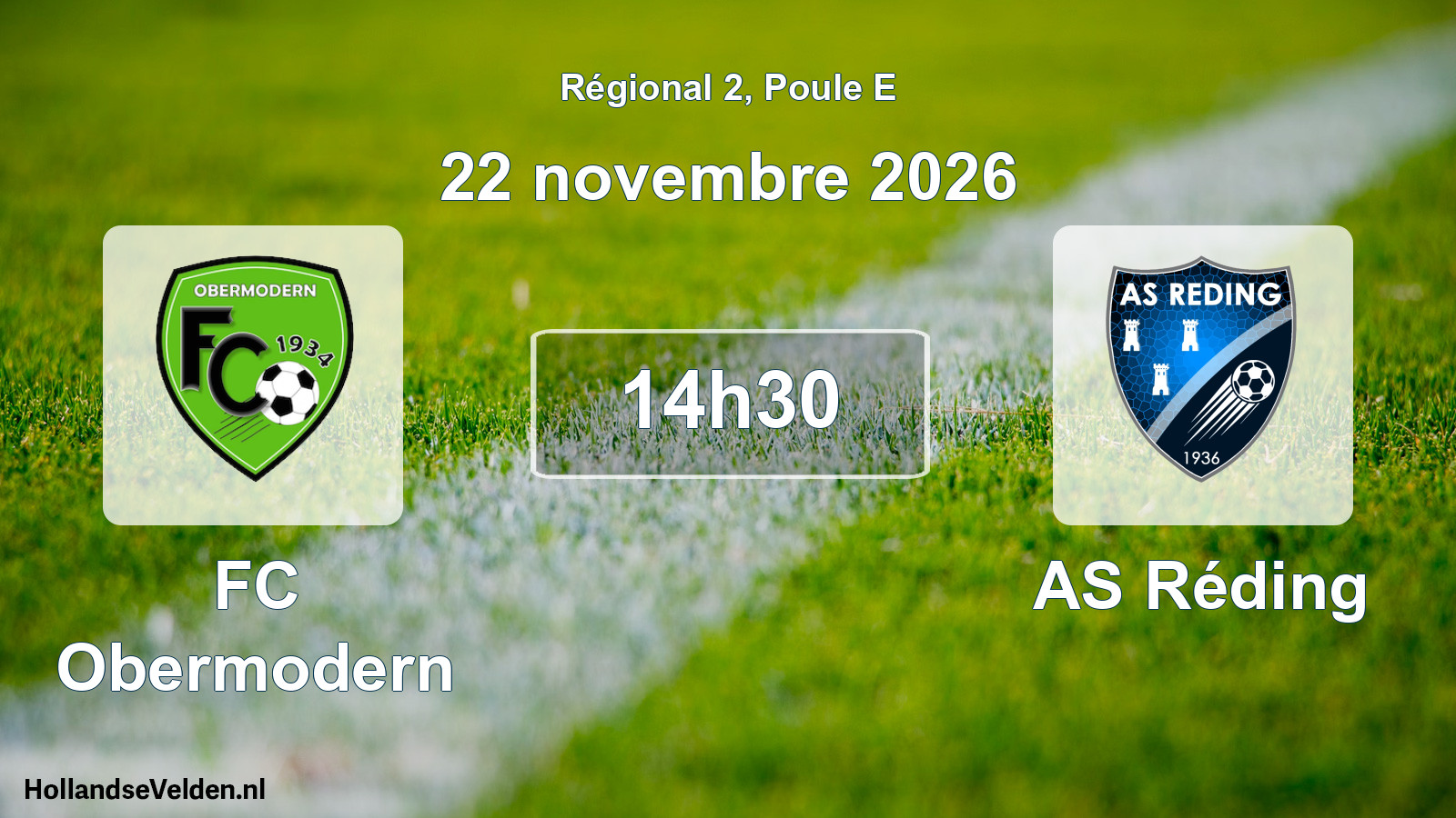 Scheduled Match: FC Obermodern - AS Réding (22 November 2026)