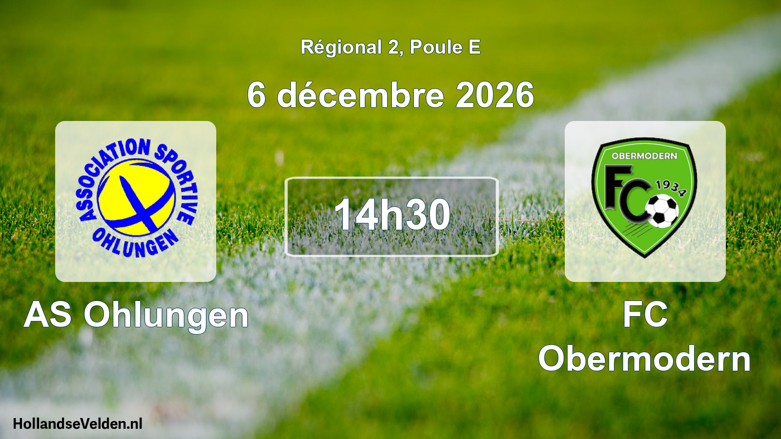 Geplande wedstrijd: AS Ohlungen - FC Obermodern (6 december 2026)