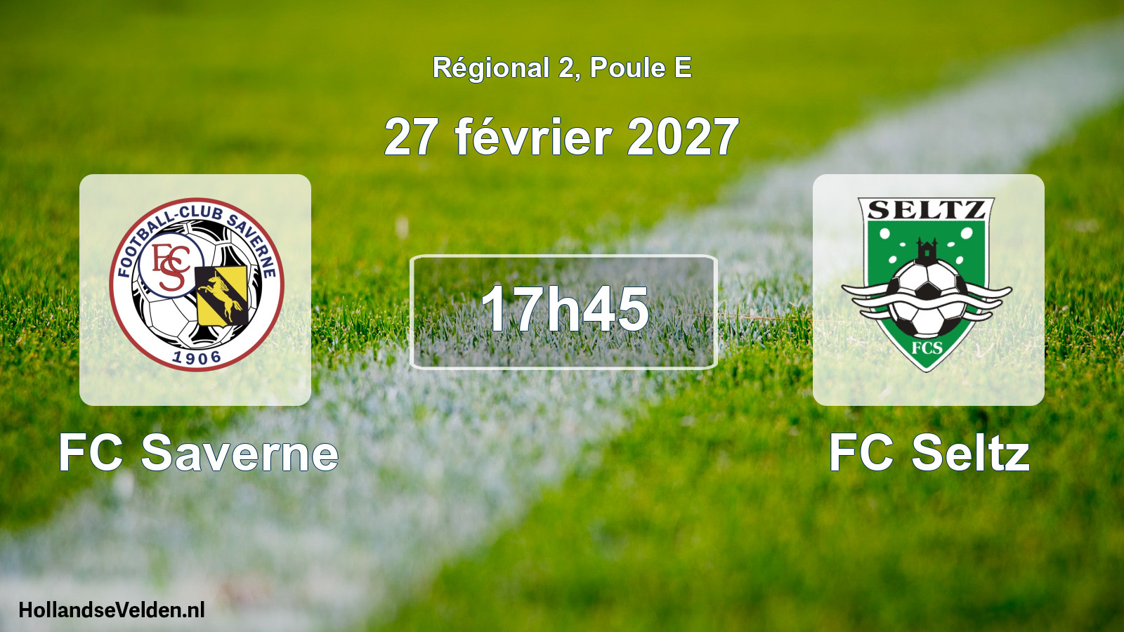 Geplande wedstrijd: FC Saverne - FC Seltz (27 februari 2027)