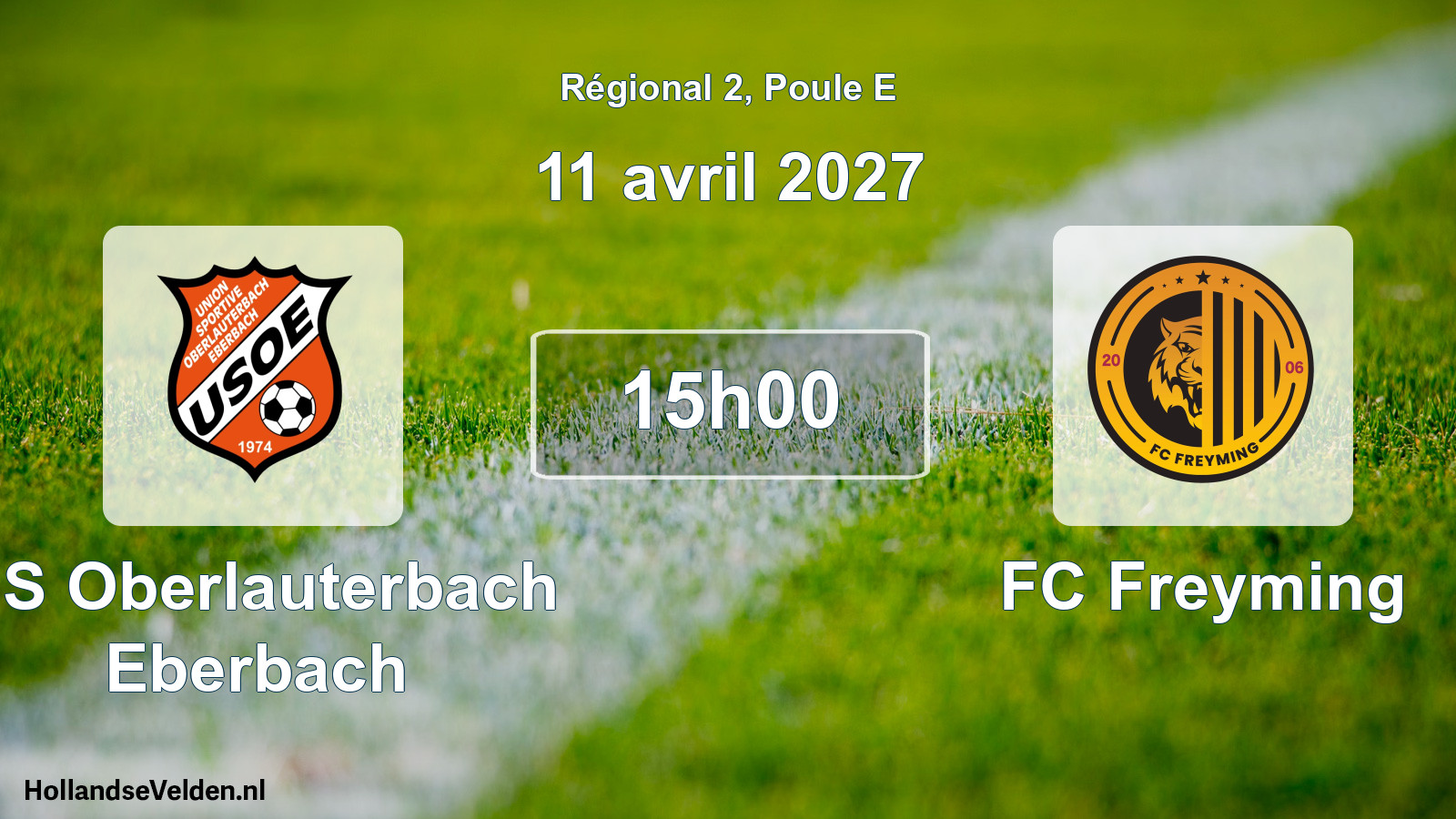 Match programmé: US Oberlauterbach Eberbach - FC Freyming (11 avril 2027)