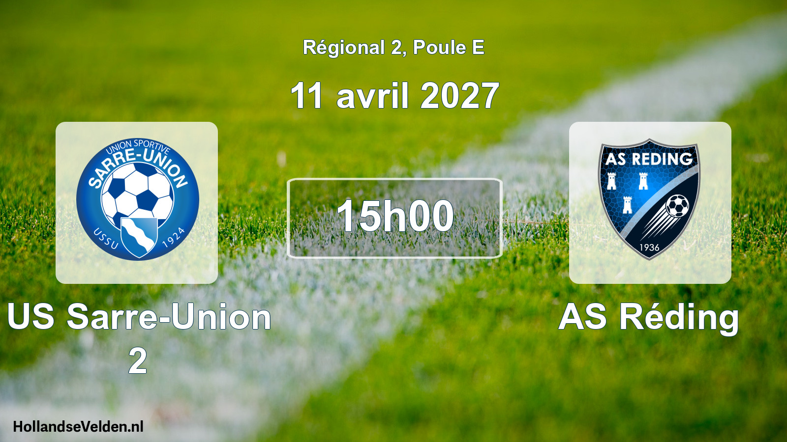 Scheduled Match: US Sarre-Union 2 - AS Réding (11 April 2027)