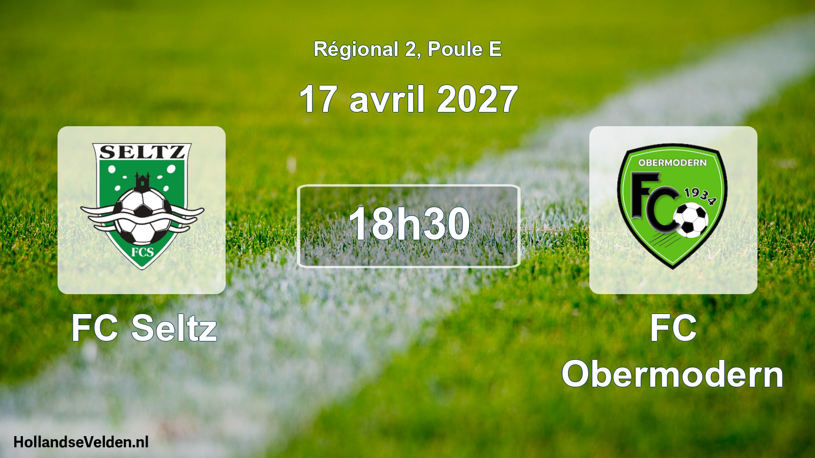 Match programmé: FC Seltz - FC Obermodern (17 avril 2027)