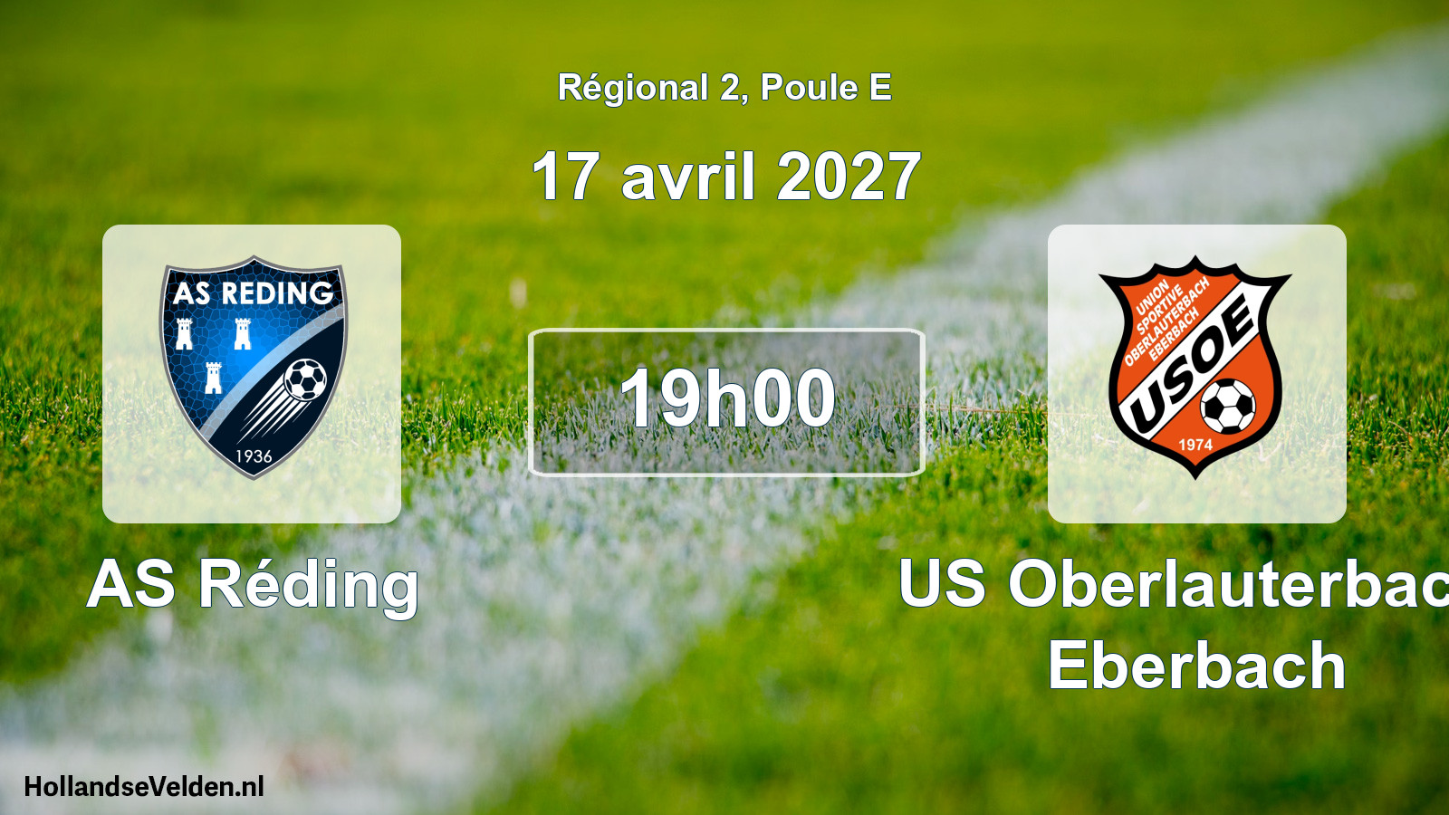 Match programmé: AS Réding - US Oberlauterbach Eberbach (17 avril 2027)