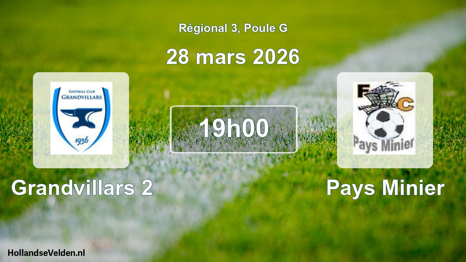 Scheduled Match: Grandvillars 2 - Pays Minier (28 March 2026)