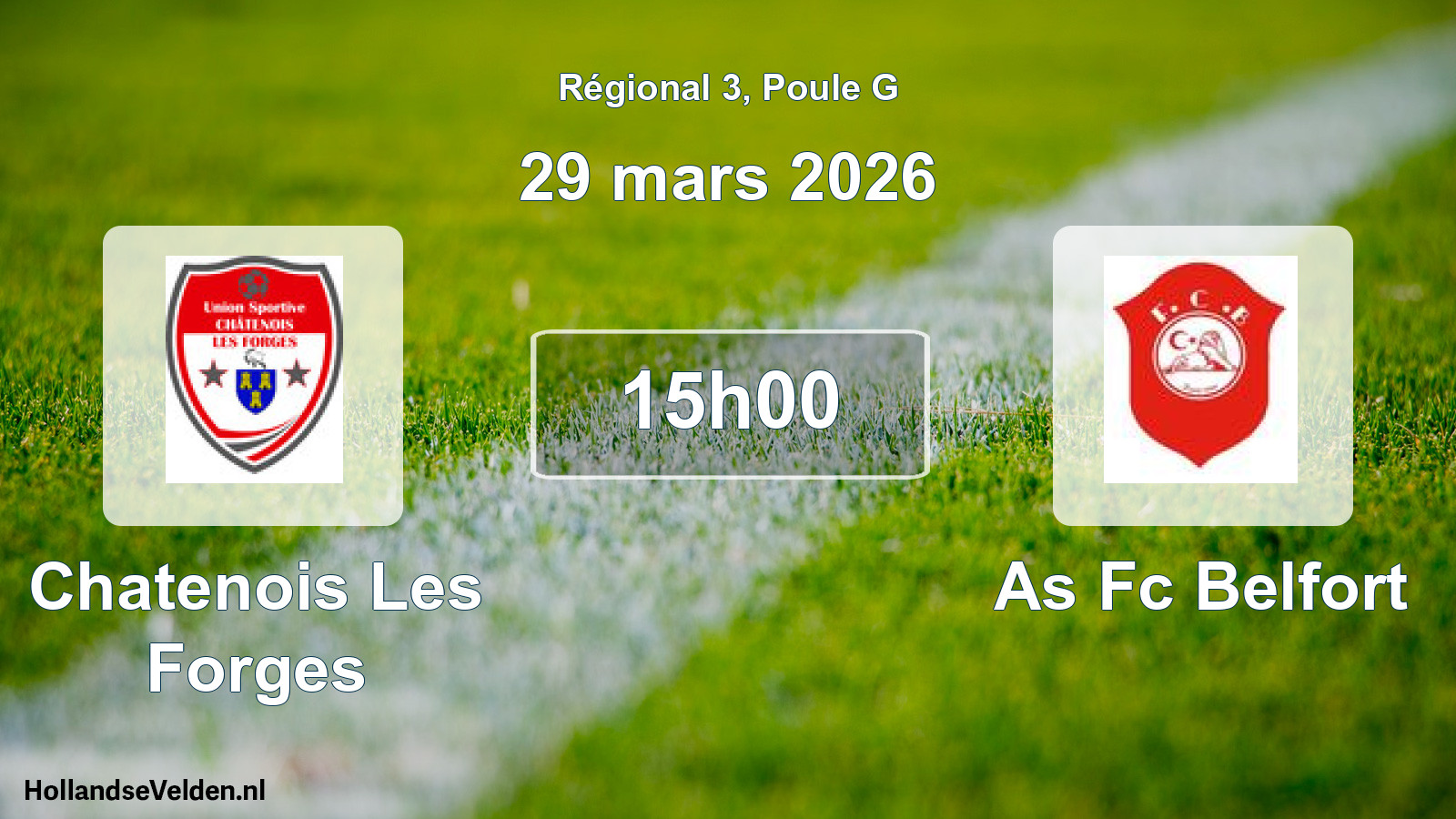 Scheduled Match: Chatenois Les Forges - As Fc Belfort (29 March 2026)