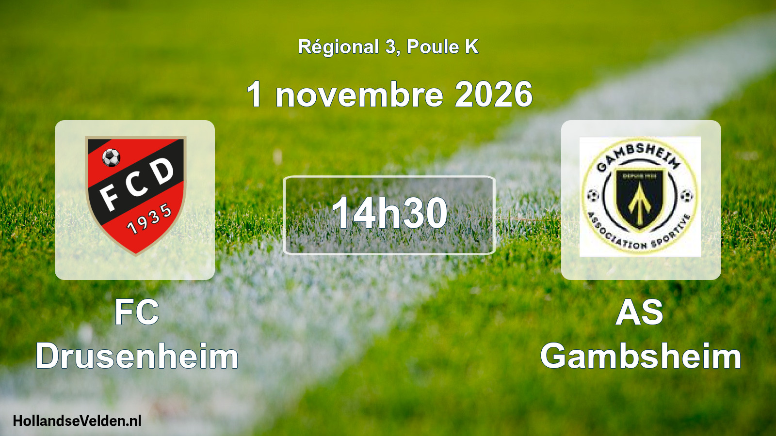 Match programmé: FC Drusenheim - AS Gambsheim (1 novembre 2026)
