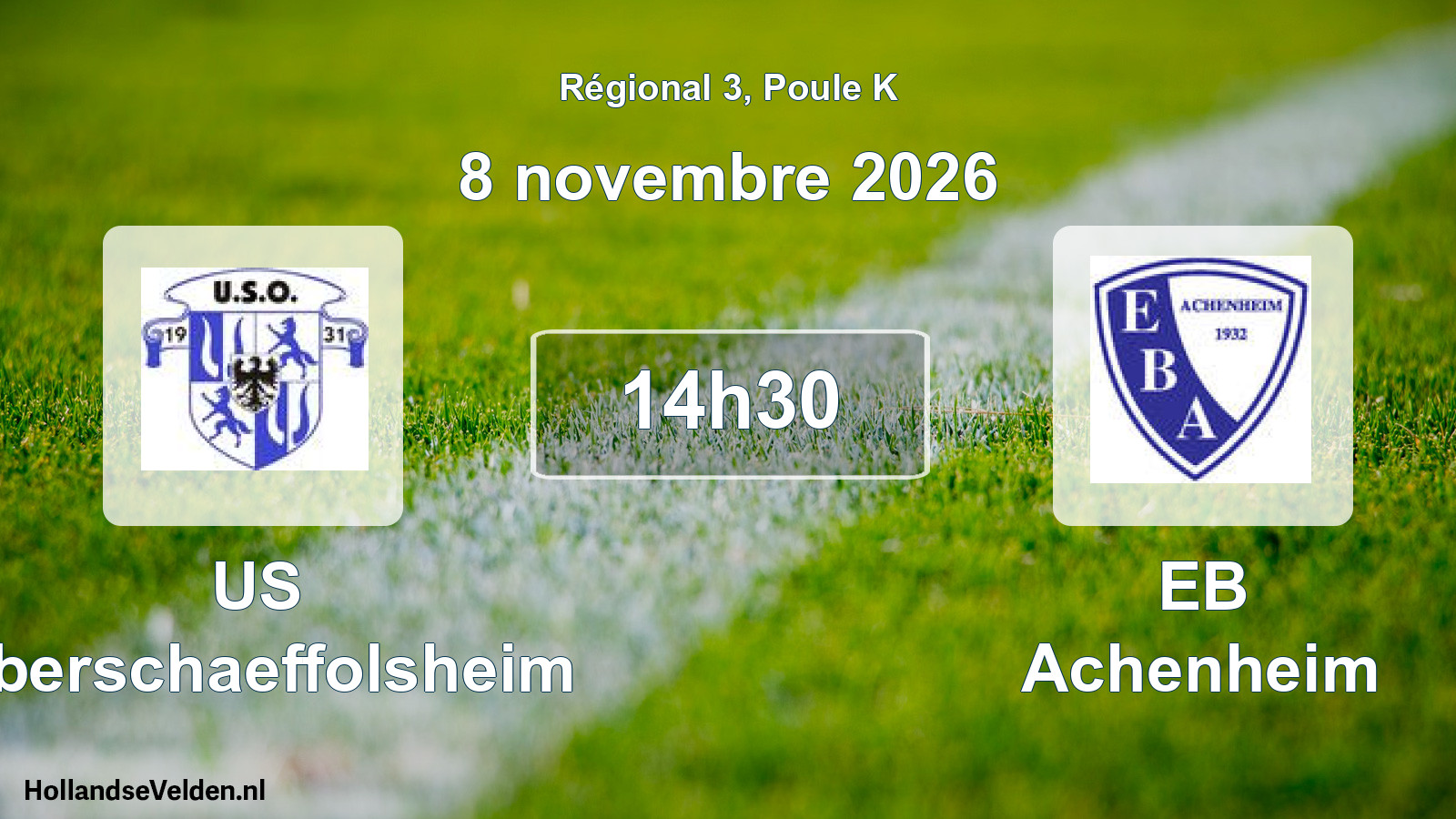 Match programmé: US Oberschaeffolsheim - EB Achenheim (8 novembre 2026)