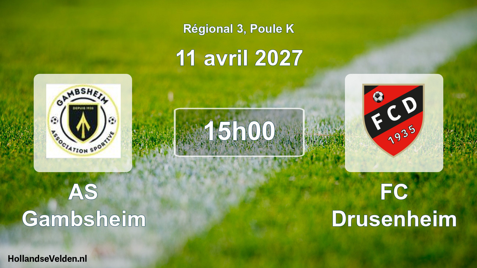 Match programmé: AS Gambsheim - FC Drusenheim (11 avril 2027)