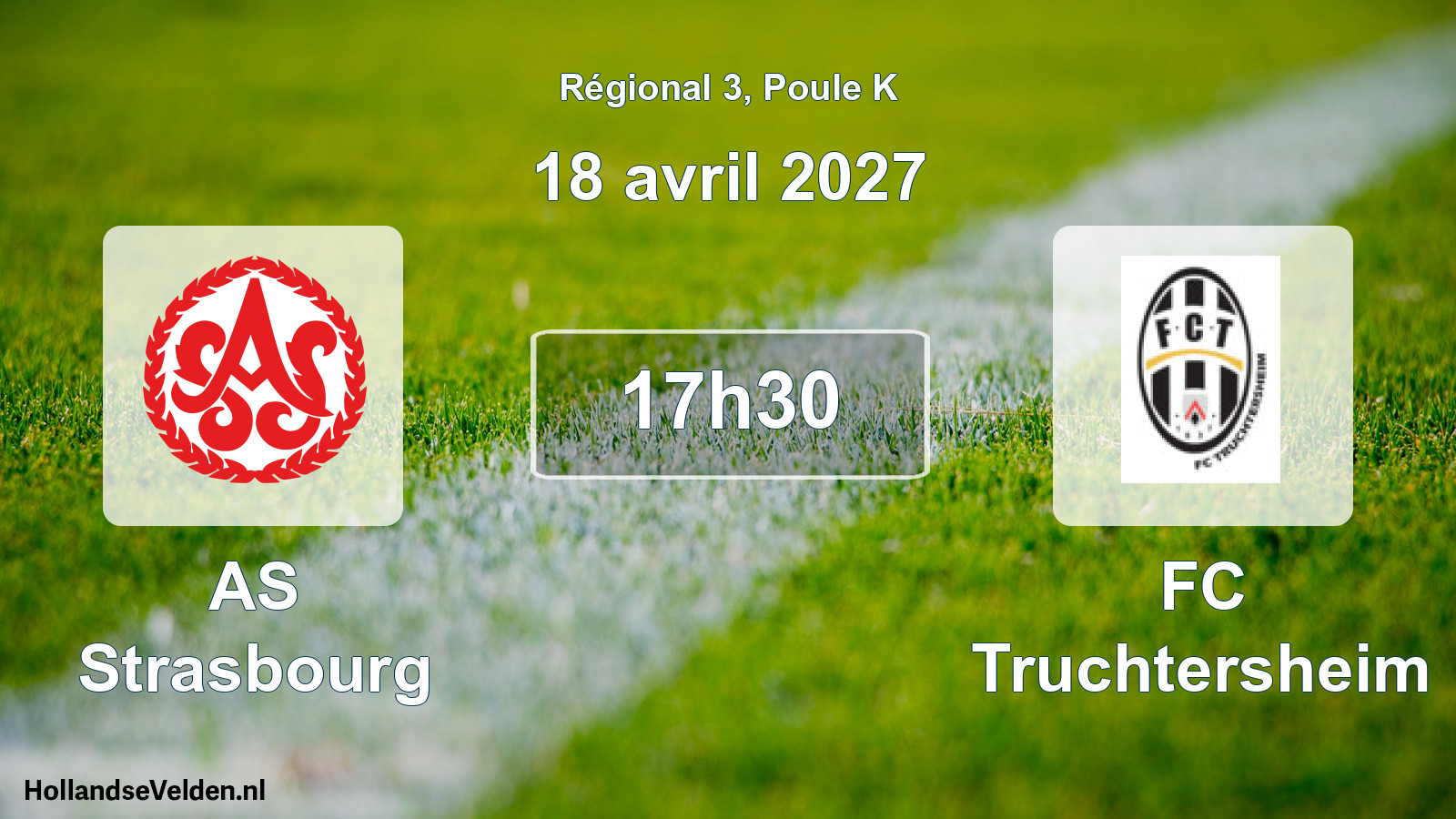 Match programmé: AS Strasbourg - FC Truchtersheim (18 avril 2027)