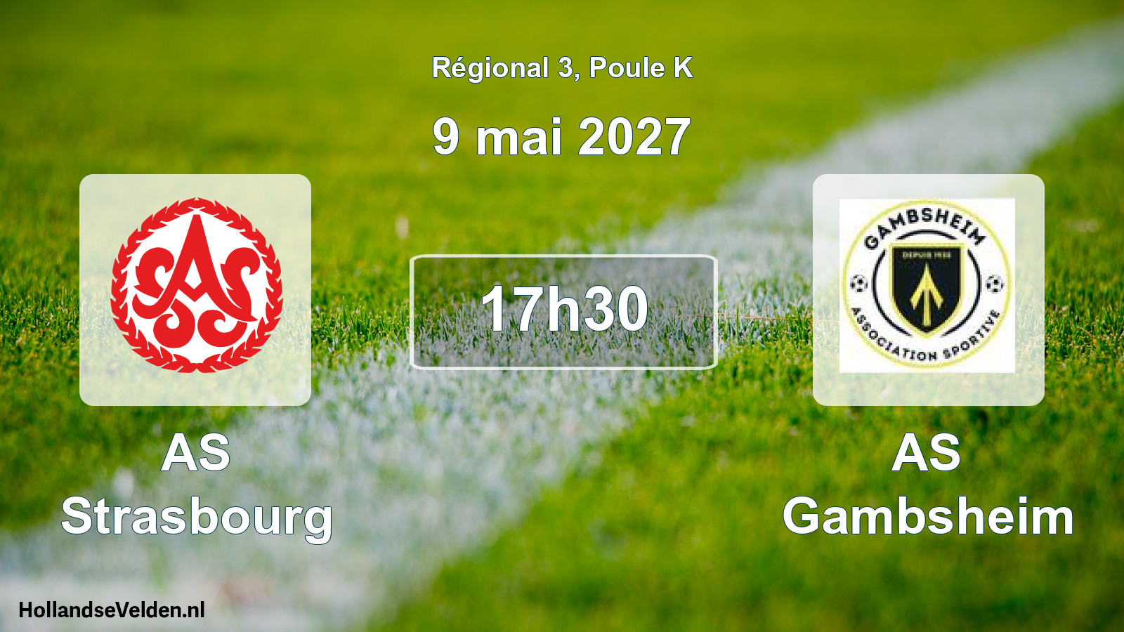 Match programmé: AS Strasbourg - AS Gambsheim (9 mai 2027)