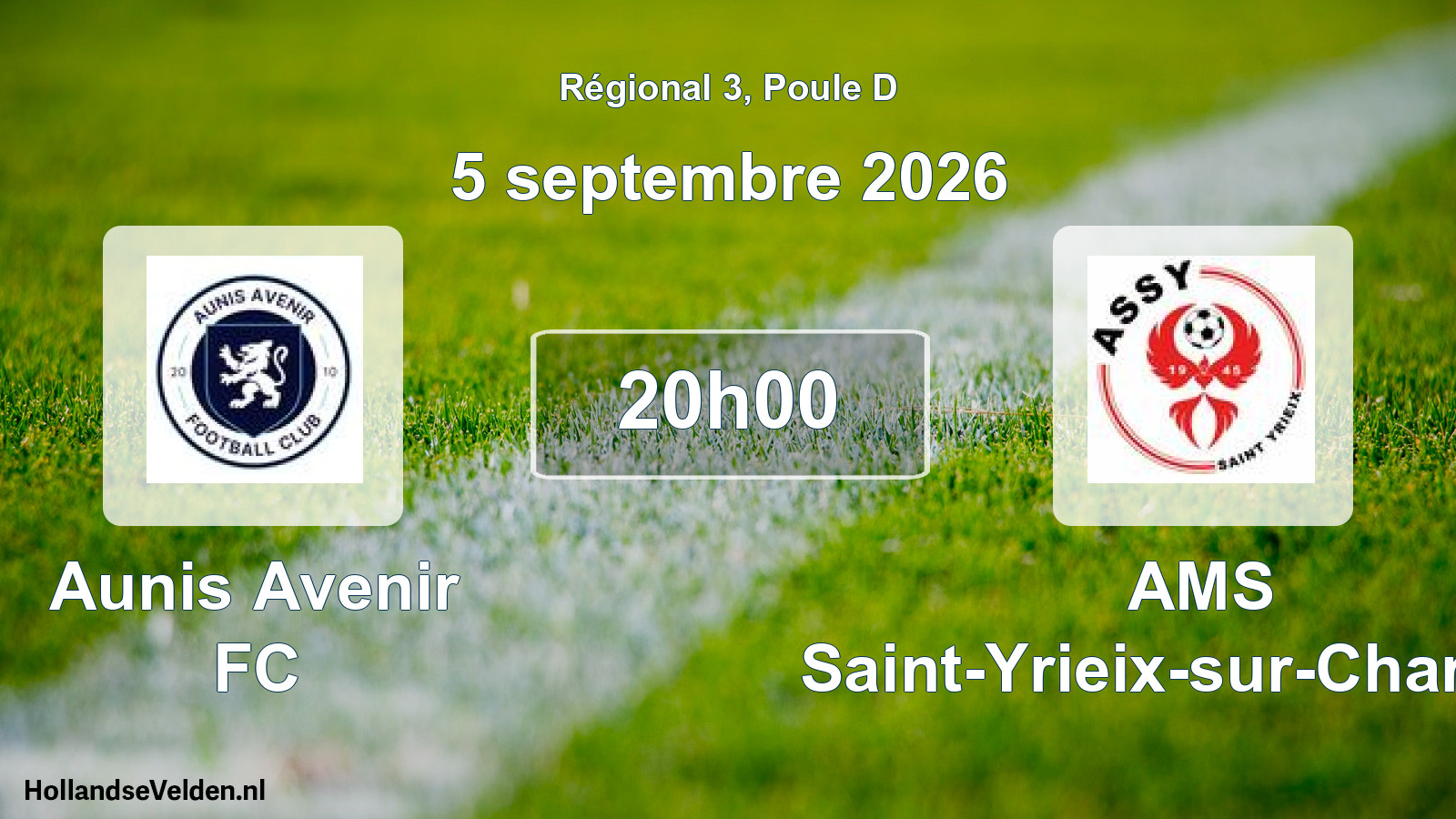Scheduled Match: Aunis Avenir FC - AMS Saint-Yrieix-sur-Charente (5 September 2026)