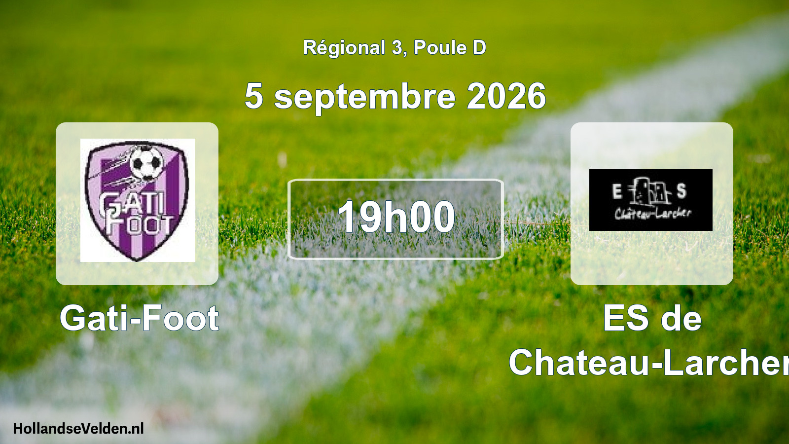 Scheduled Match: Gati-Foot - ES de Chateau-Larcher (5 September 2026)