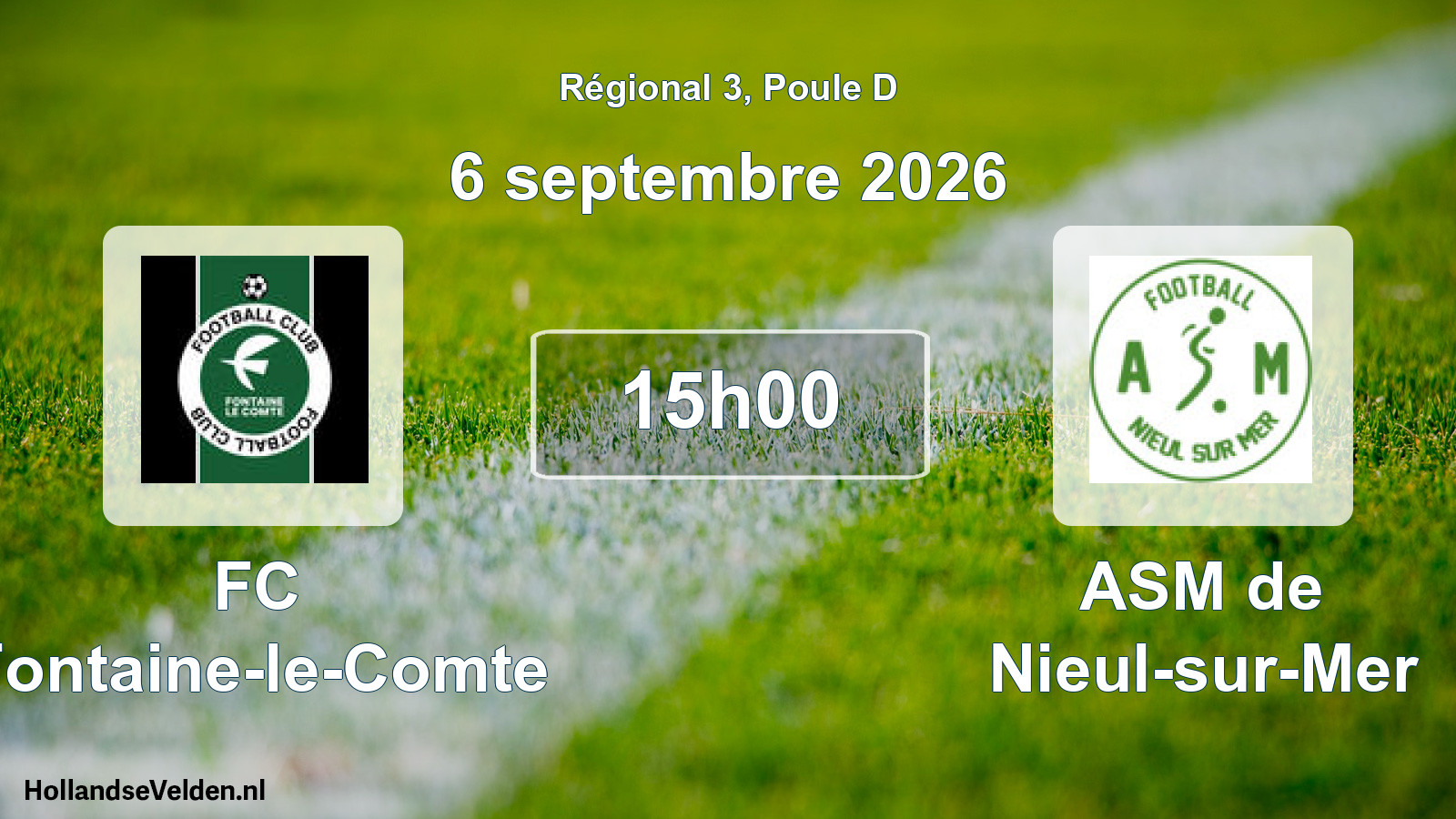 Scheduled Match: FC Fontaine-le-Comte - ASM de Nieul-sur-Mer (6 September 2026)