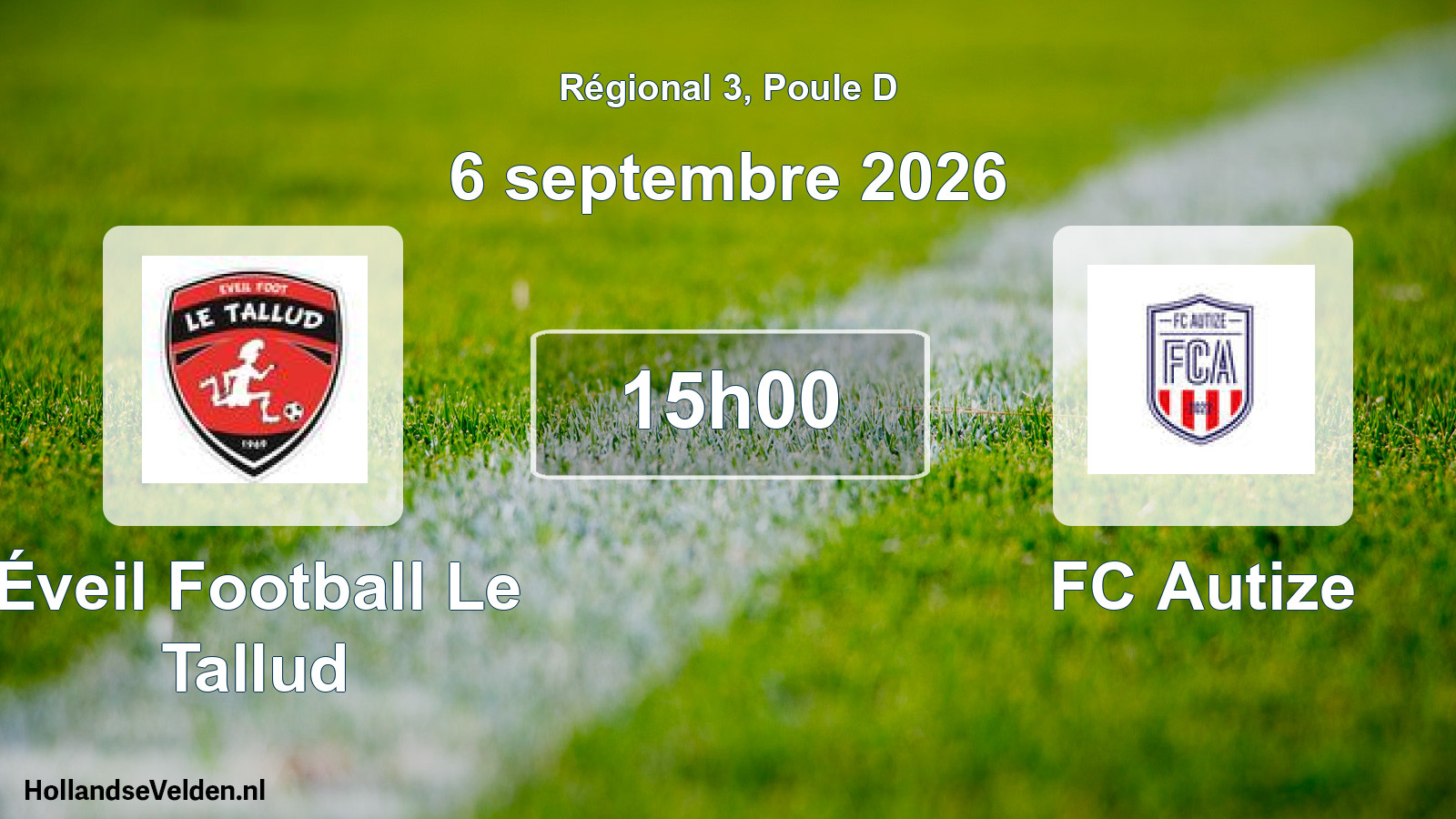 Scheduled Match: Éveil Football Le Tallud - FC Autize (6 September 2026)