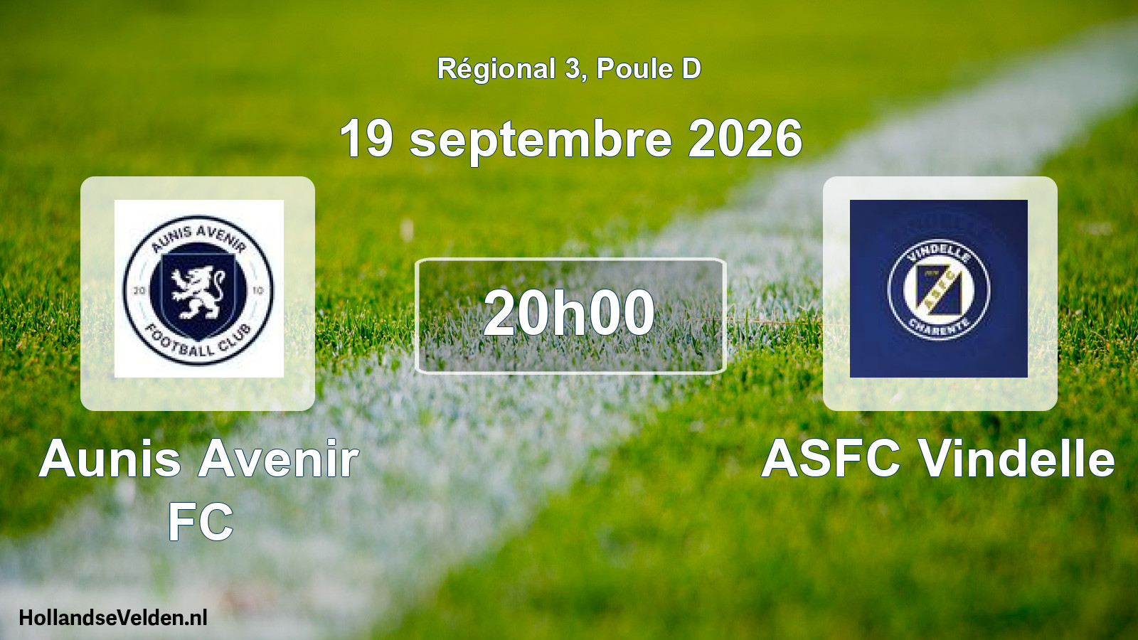 Scheduled Match: Aunis Avenir FC - ASFC Vindelle (19 September 2026)