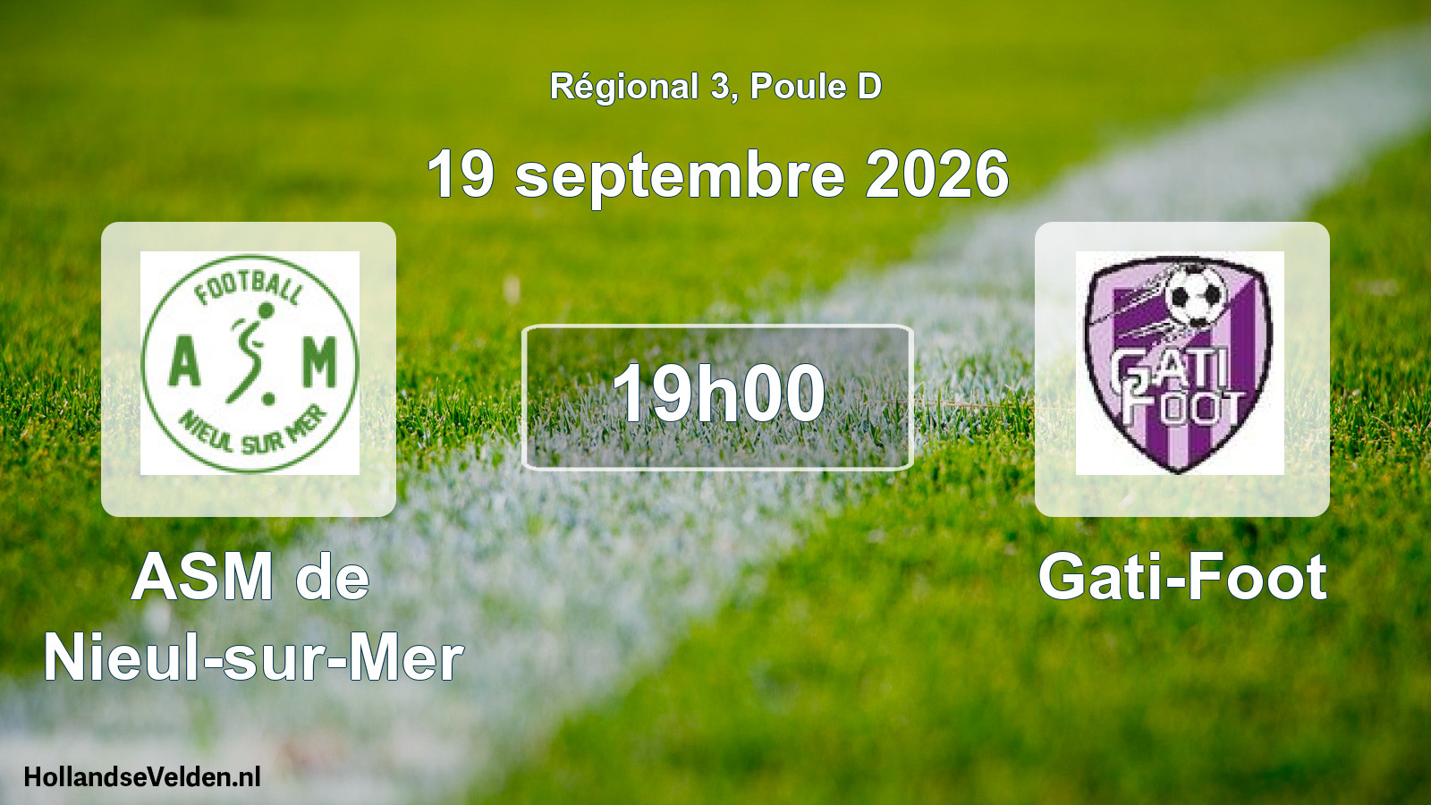 Scheduled Match: ASM de Nieul-sur-Mer - Gati-Foot (19 September 2026)