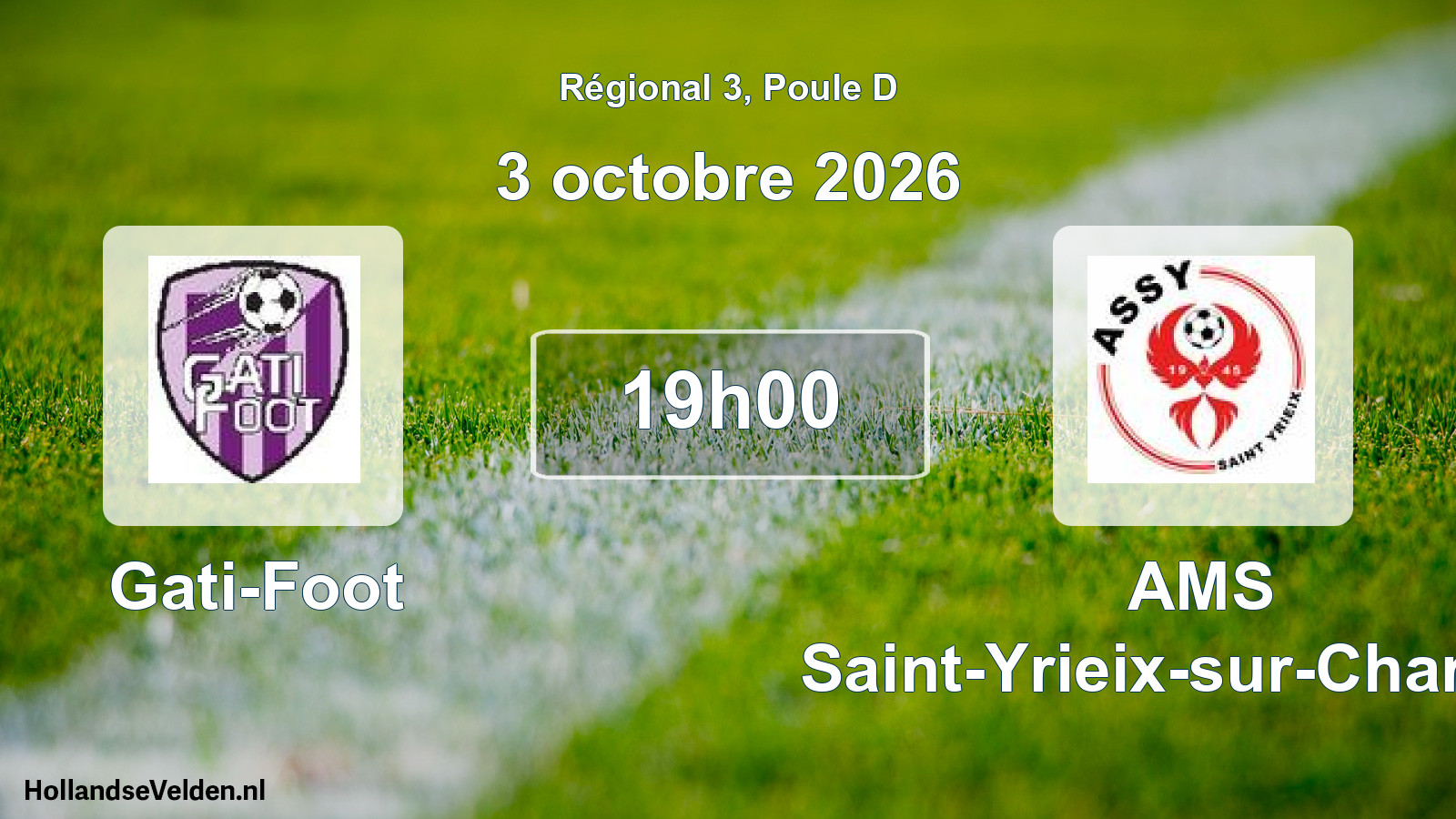 Scheduled Match: Gati-Foot - AMS Saint-Yrieix-sur-Charente (3 October 2026)