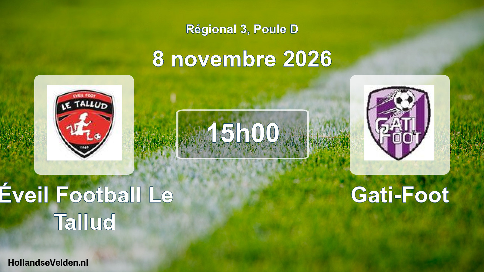Scheduled Match: Éveil Football Le Tallud - Gati-Foot (8 November 2026)
