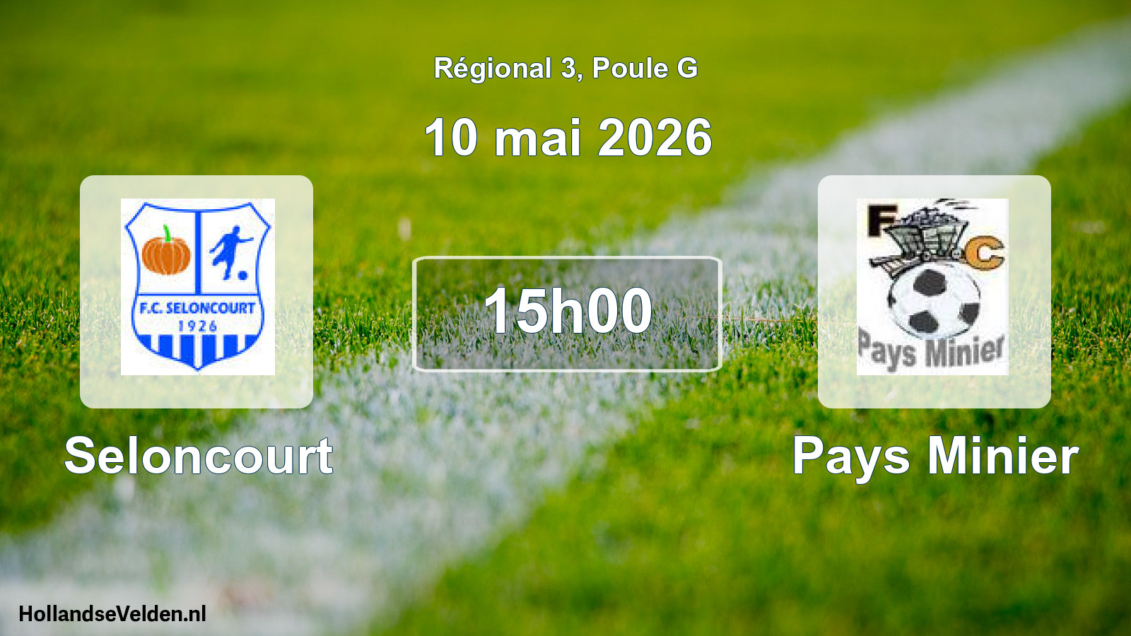 Geplande wedstrijd: Seloncourt - Pays Minier (10 mai 2026)