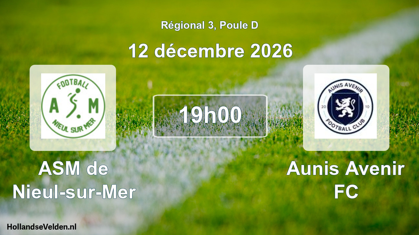 Scheduled Match: ASM de Nieul-sur-Mer - Aunis Avenir FC (12 December 2026)